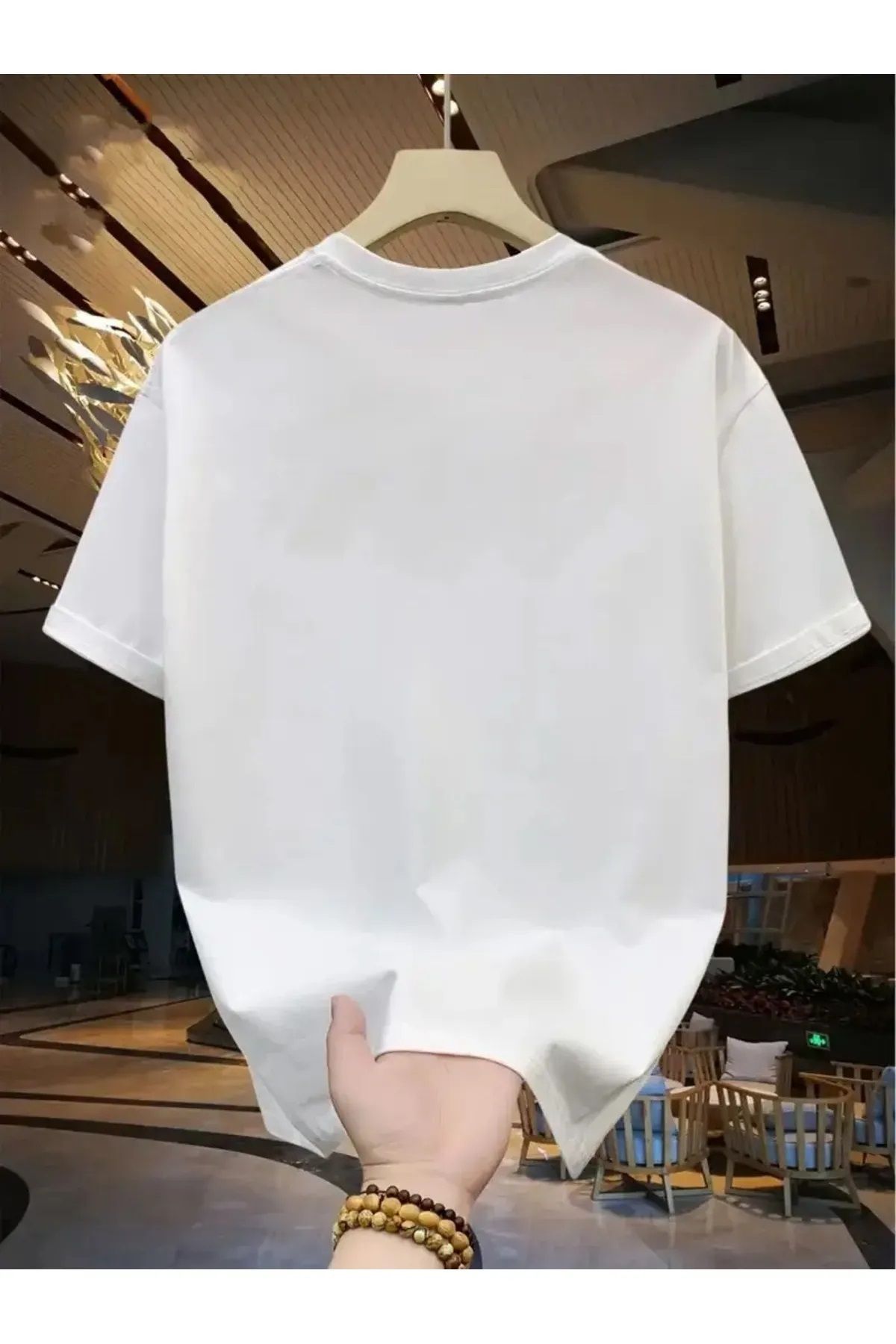 mooodcase-Unisex Oversize 100% Cotton Premium Crew Neck Short Sleeve White T-Shirt 2