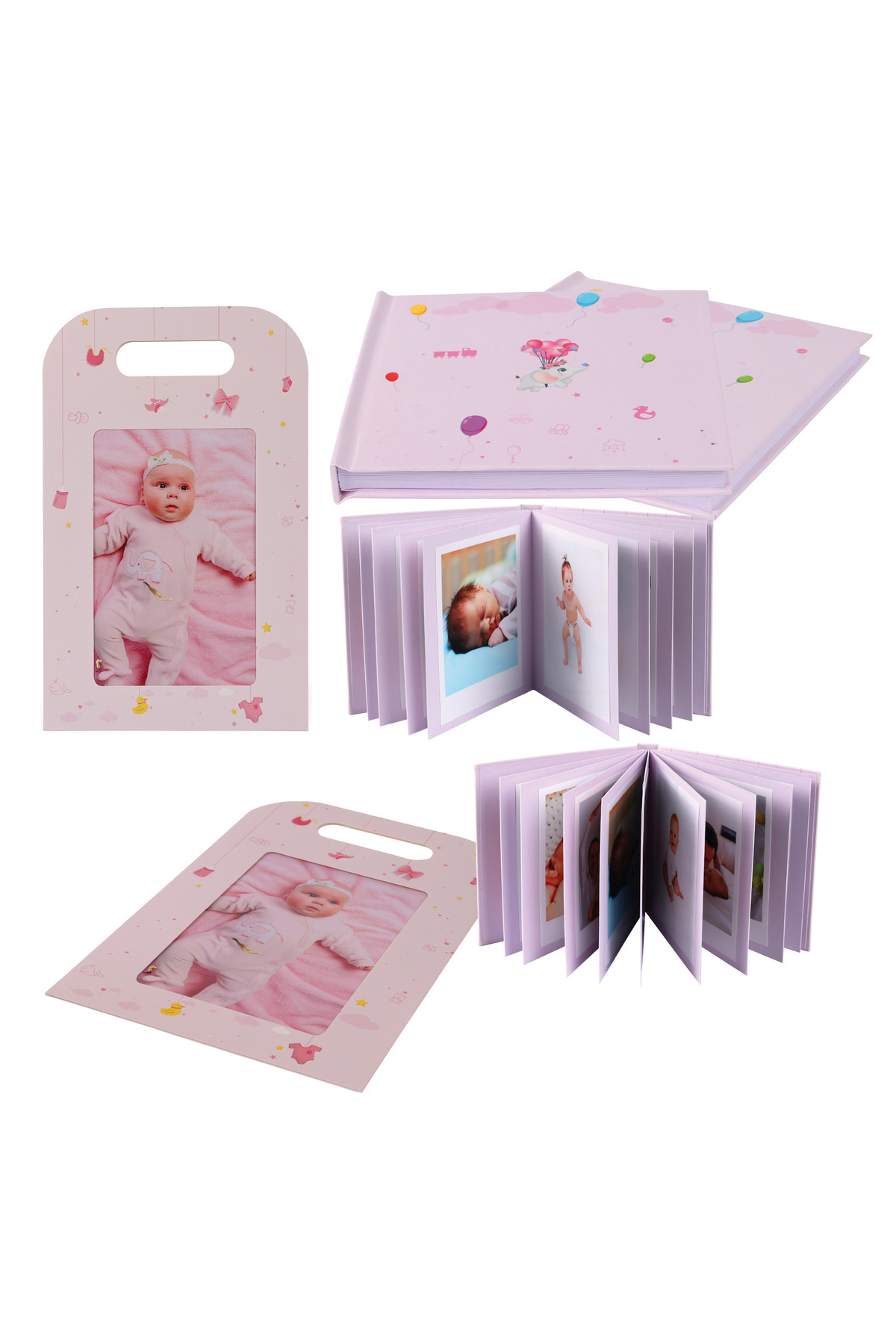 Touch Your Memories İkizlere Özel Hoşgeldin Bebeğim Kız Bebek Kutusu fotoğrafı 5 (önizleme)