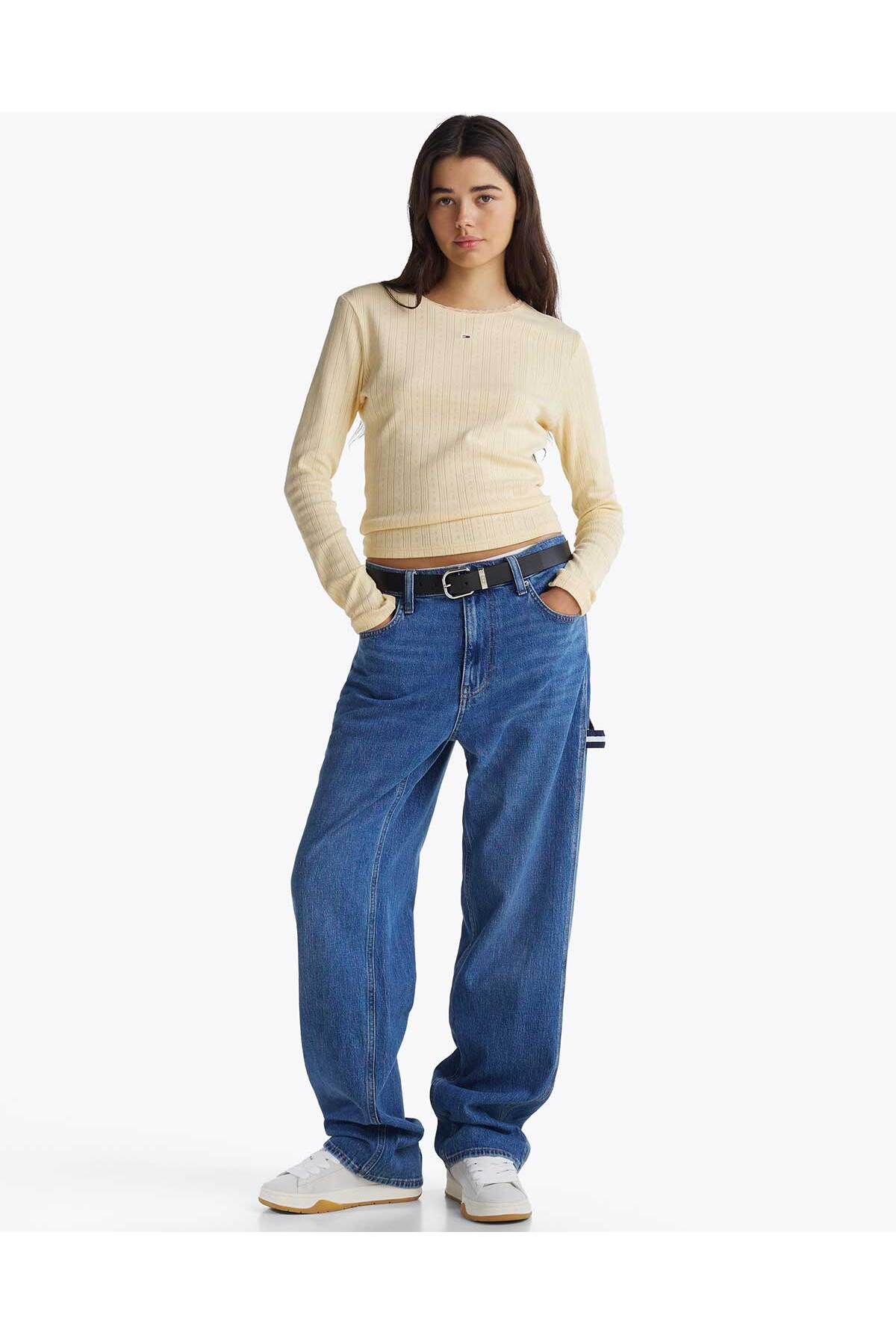 اسنیکر خاکستری زنانه کفش ورزشی TJW اورجینال Tommy Hilfiger