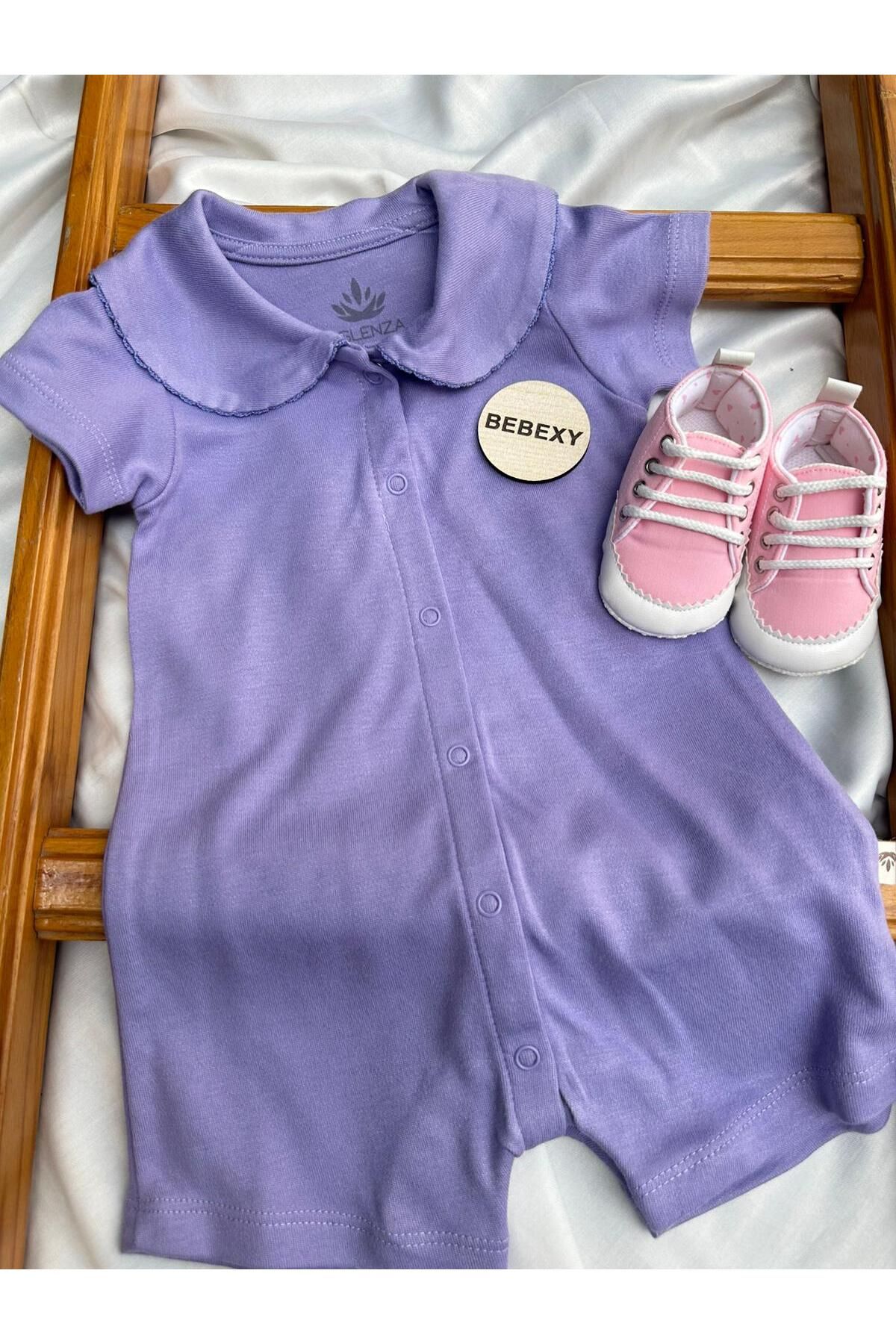BEBEXY BUTİK-Collared Organic Baby Rompers 3