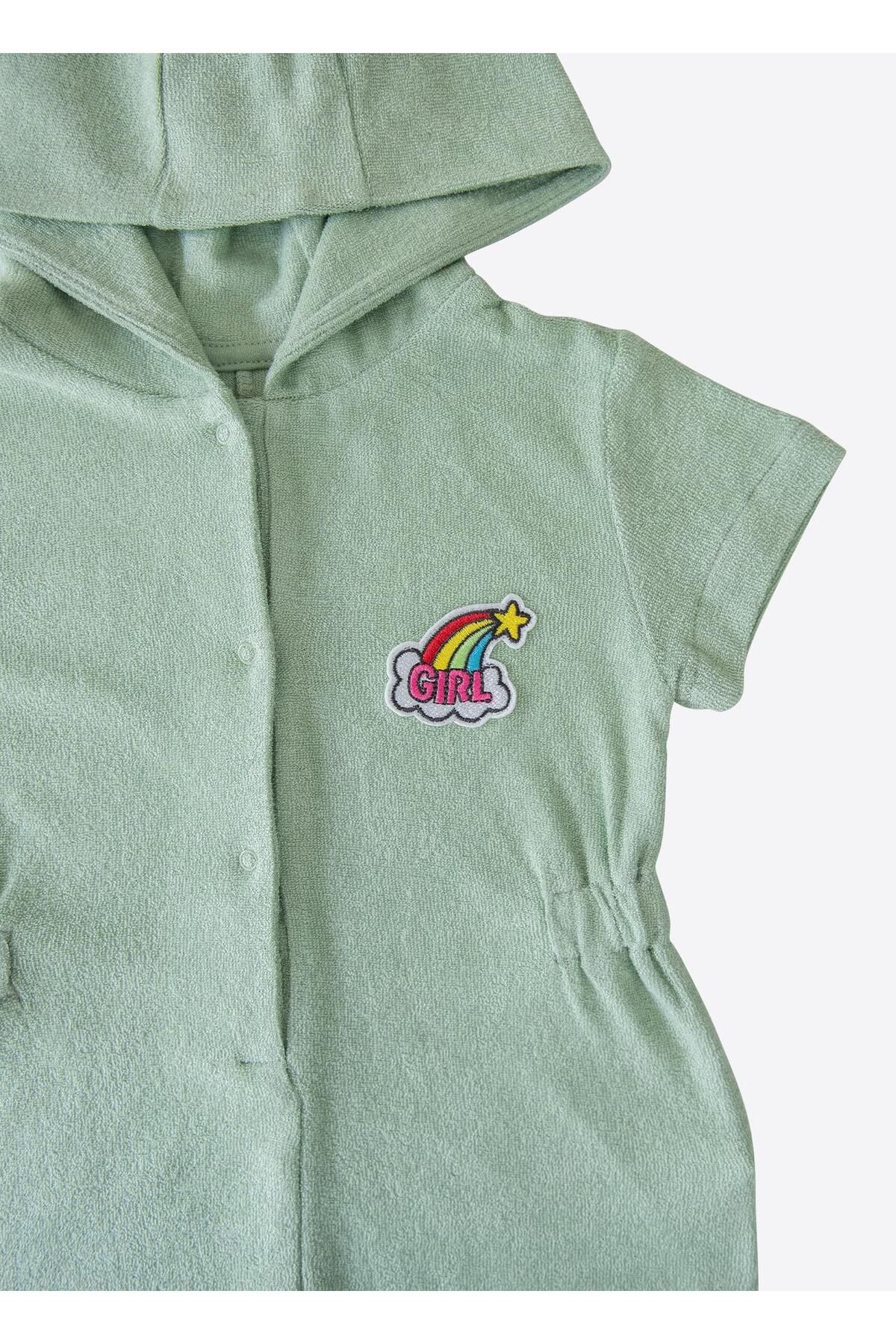 kitikate-Organic Girl Towel Beach Dress Green Pareo 2
