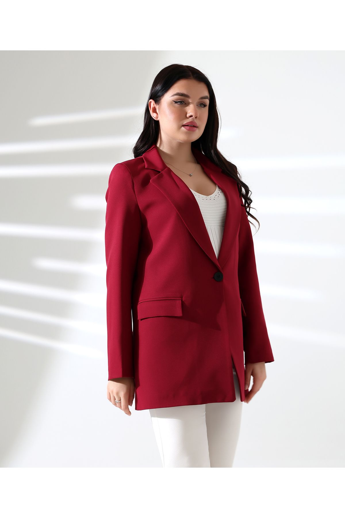 stcococix since 1990-Blazer Model Jacket with One Button 3