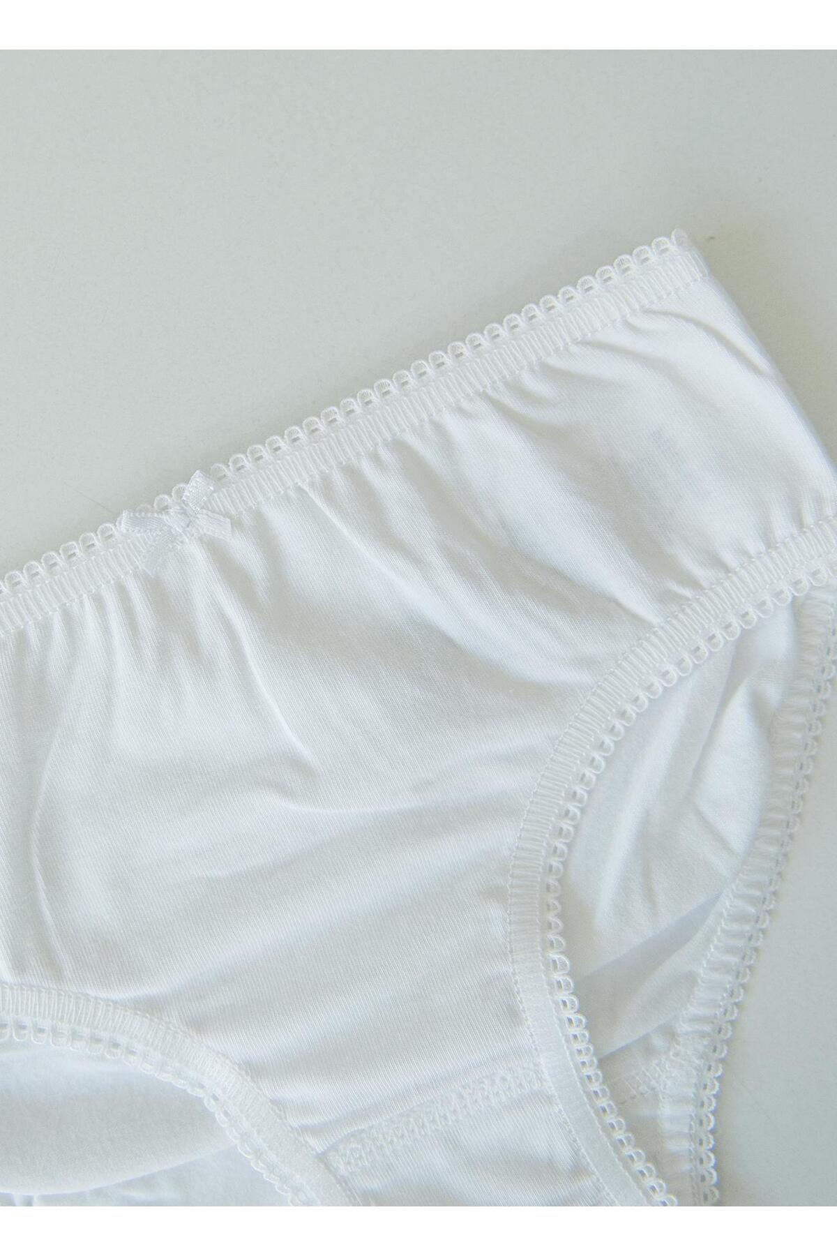 kitikate Organik Klasik Kız 3'lü Külot Beyaz fotoğrafı 3 (önizleme)