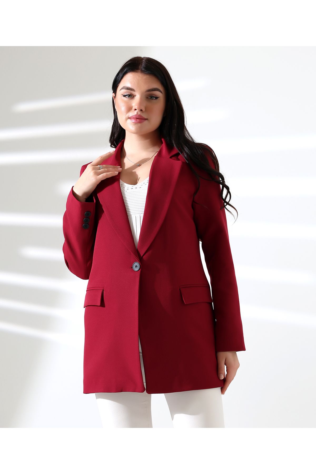 stcococix since 1990-Blazer Model Jacket with One Button 2