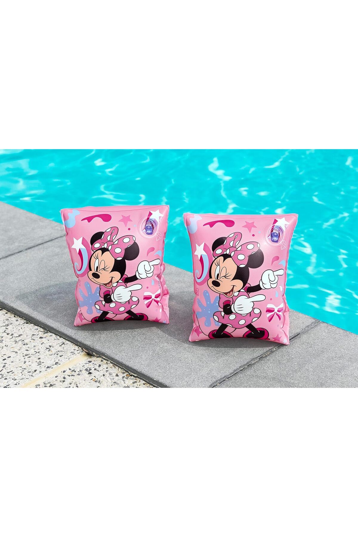POPKONSOL Minnie Çocuk Şişme Kolluk Minnie Mouse Deniz Plaj Yüzme Kolluğu Oyuncak