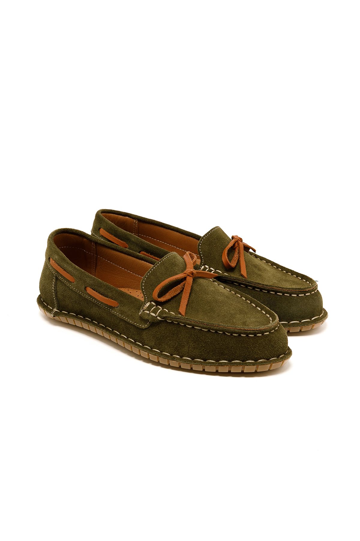 John May-Women / Girls Oxford (Classic) Rc-25Y-178-M-Shay John May Khaki Suede 3