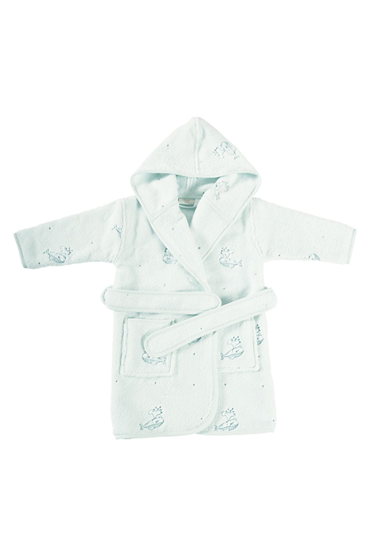 Casadora Baby Boubou Nakışlı %100 Organik Pamuk Bebek / Çocuk Bornozu