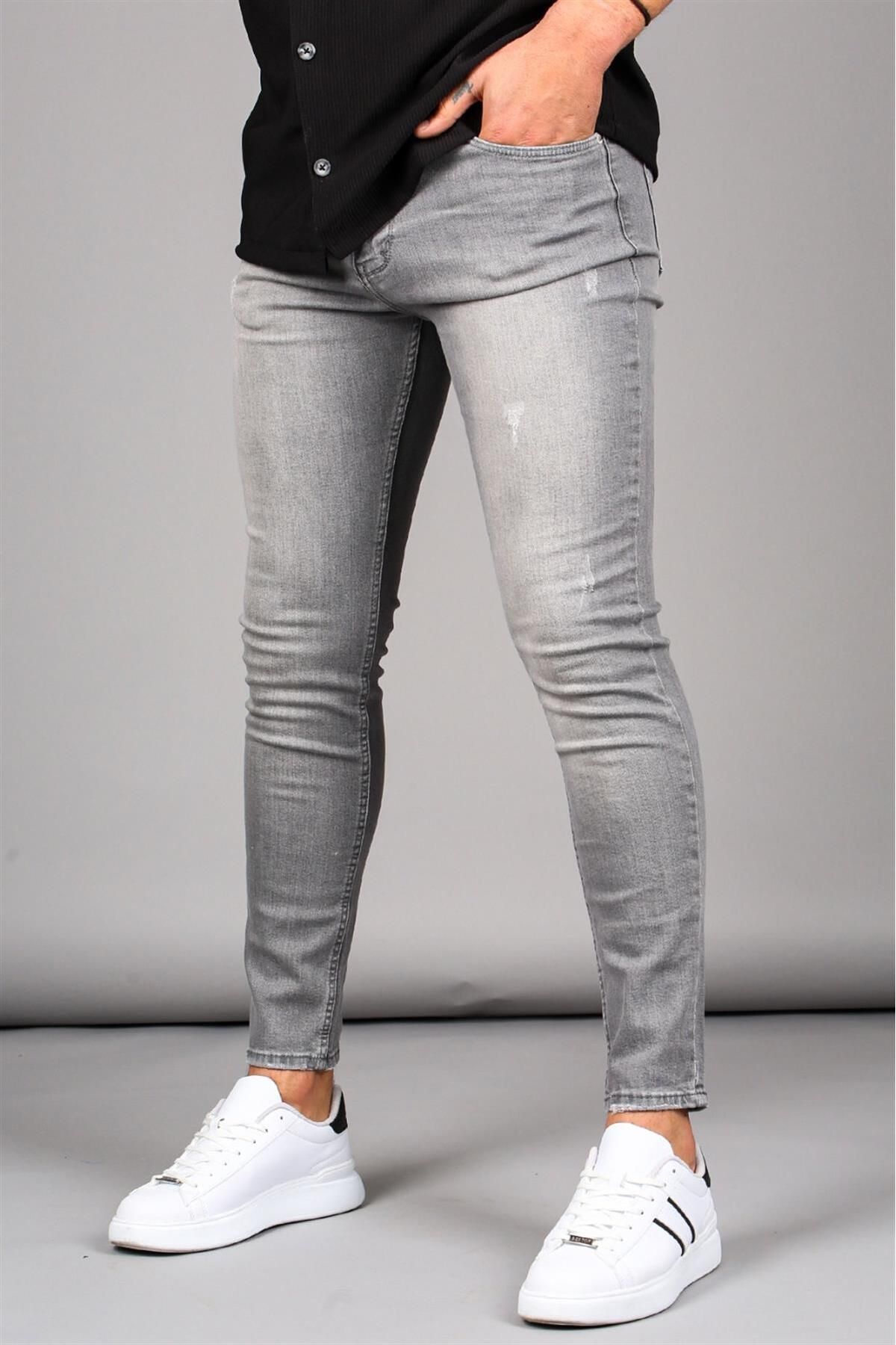 Madmext-Super Skinny Fit Smoked Jeans Mdx9006 3