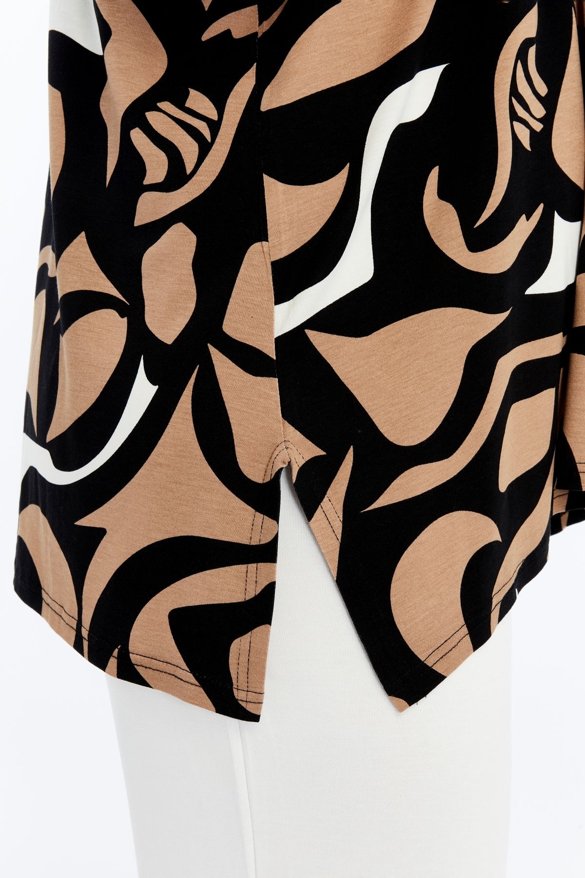 THE CABIN-Large Size Viscose Cotton Blended Patterned Bottom Top Set – Viscose Elegance Bottom Top Set 8
