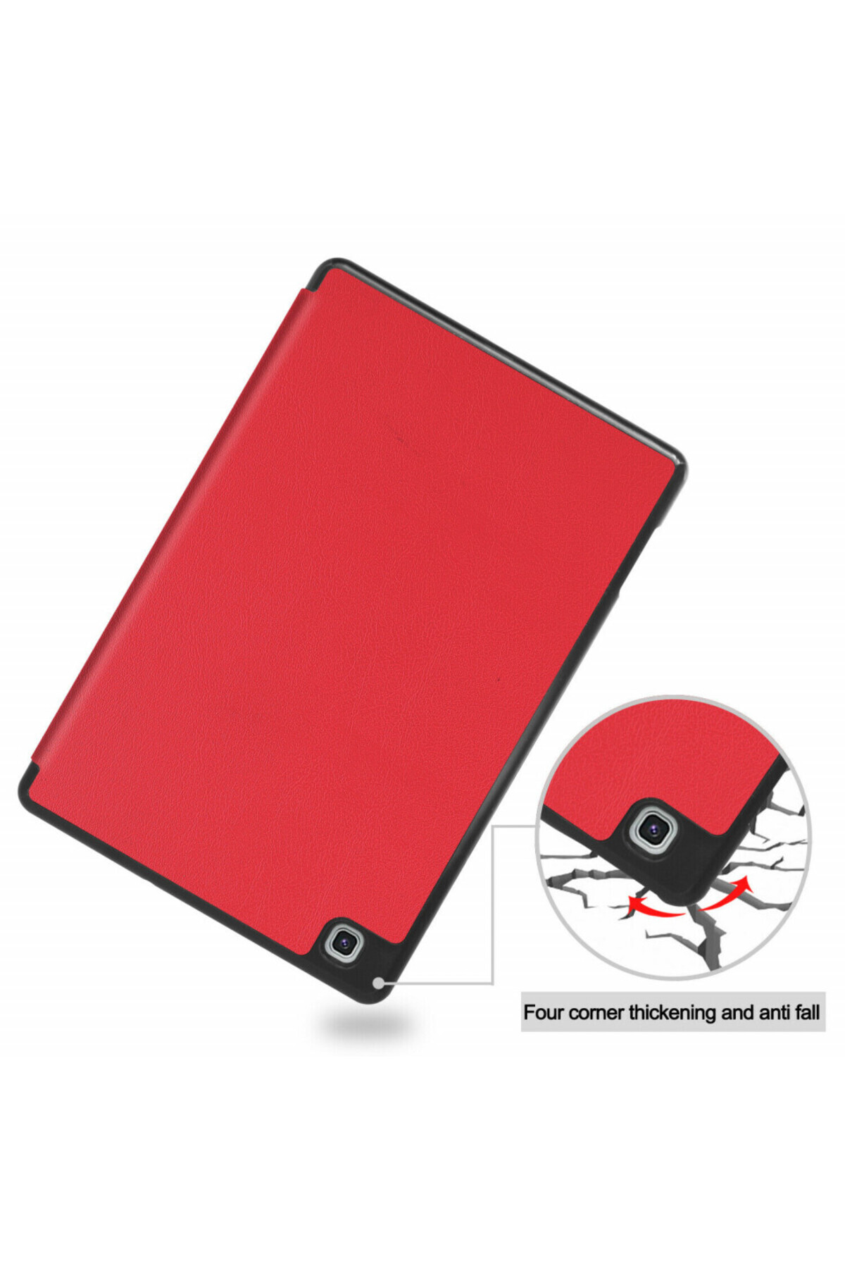G Golden Case-Husa Smart Cover tableta, pentru Samsung Galaxy Tab S6 Lite 10.4 inch 2022 P613 P619, rosu 2