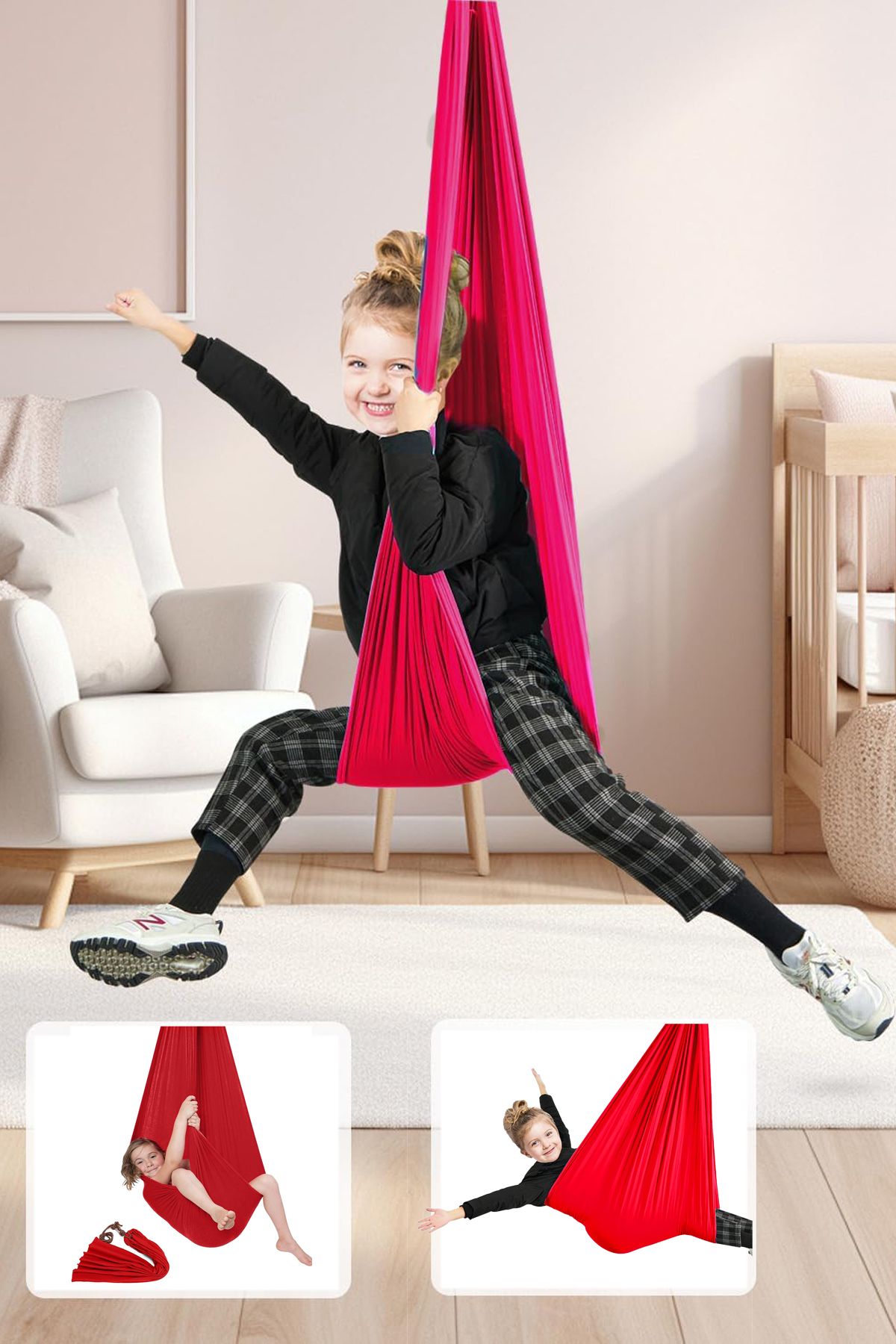 Leiste Kids Yoga Fly swing Salıncak Duyusal Jimlastik salıncak Çocuk Aktivite Duyu Denge Gelişim salıncağı
