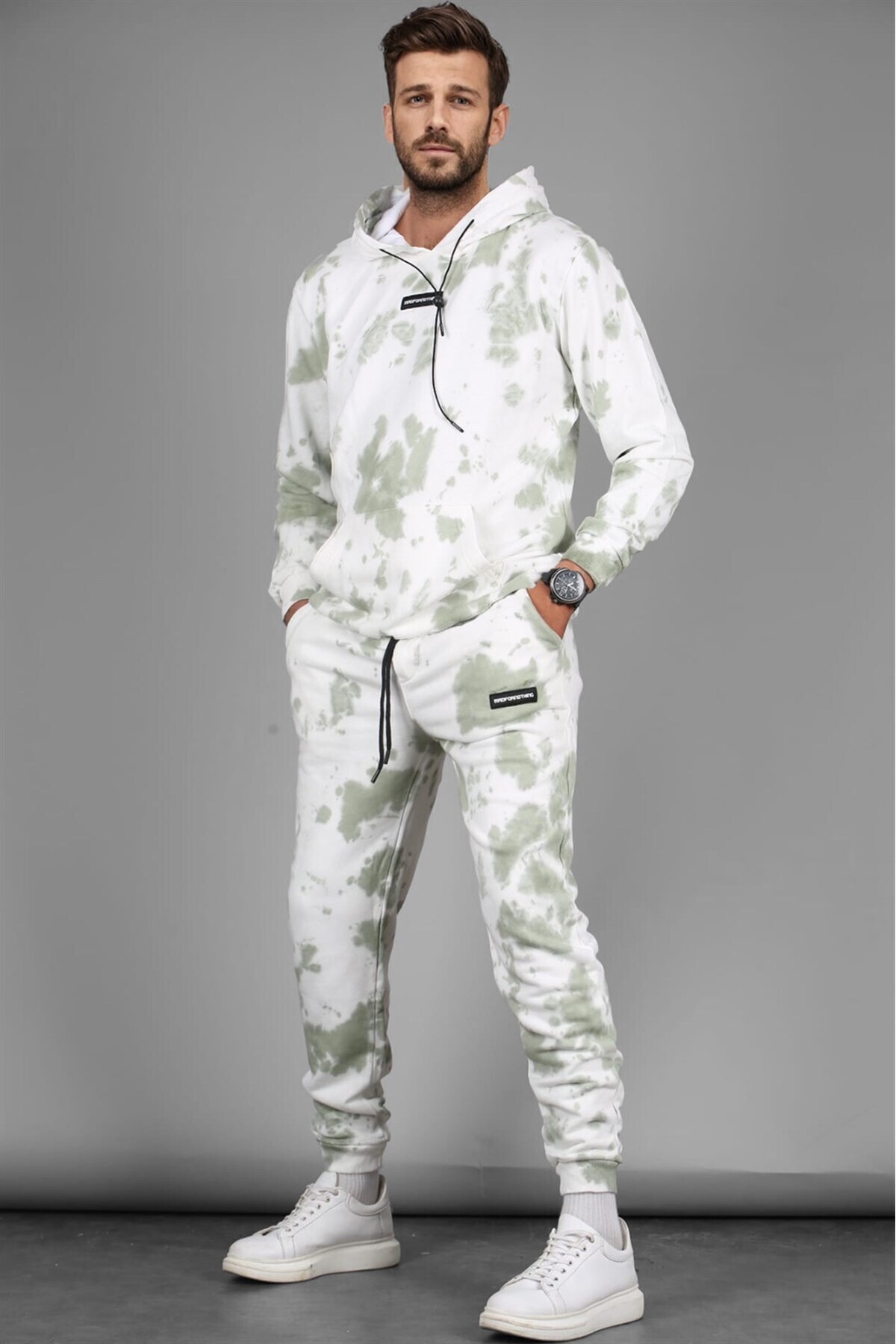 Madmext-Ανδρική αθλητική φόρμα Green Batik 4758 2