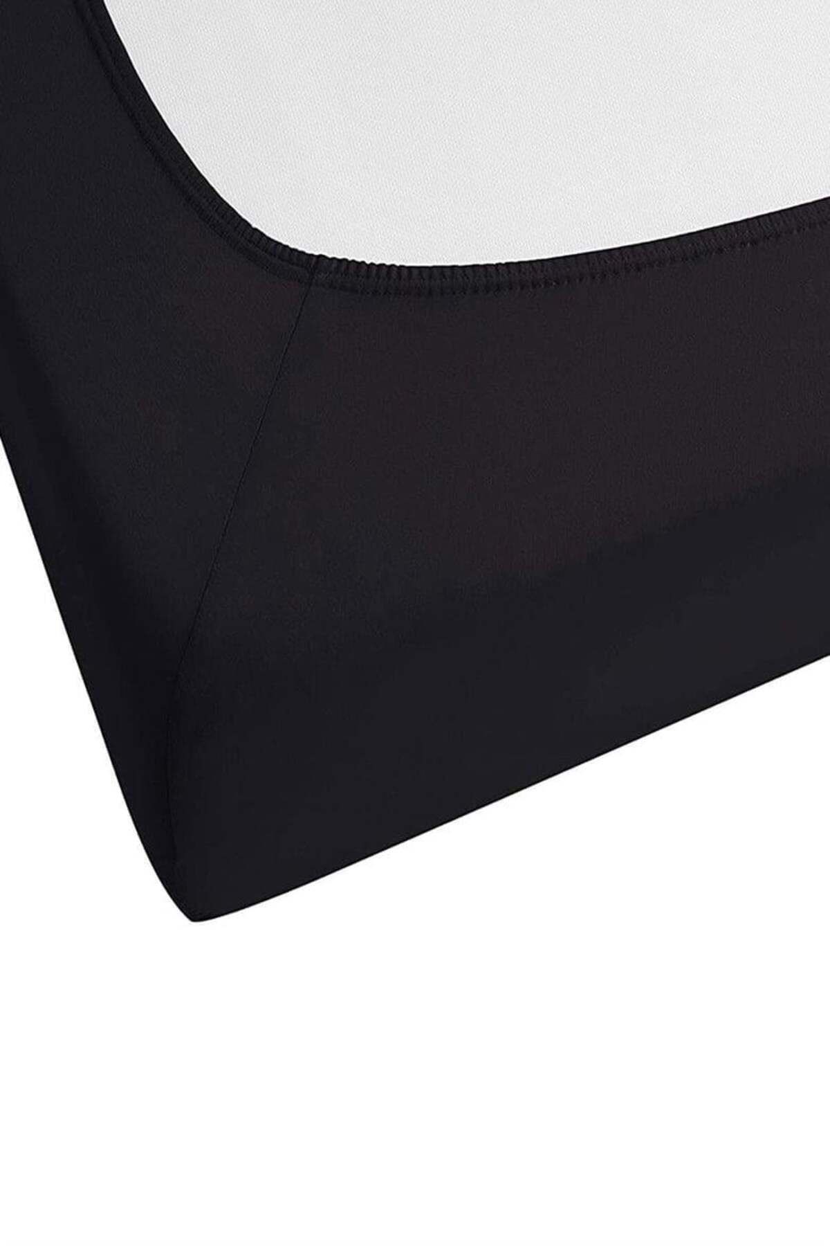 COTENCONCEPT-3 Pieces Oversized Plain Cotton Double 200 X 200 cm Elastic Combed Cotton Bed Sheet 7