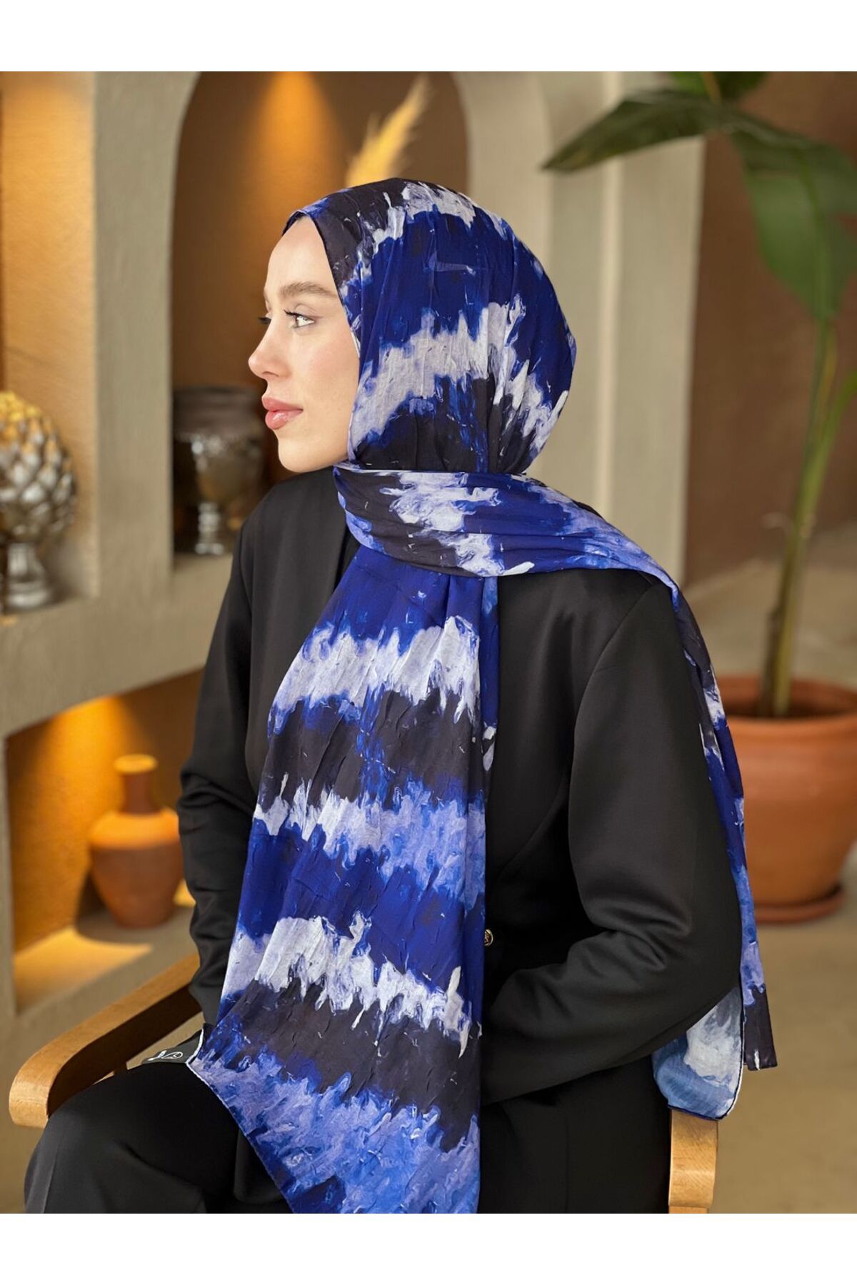 Modakaşmir-Spring Rhythm Pattern Bamboo Shawl 2
