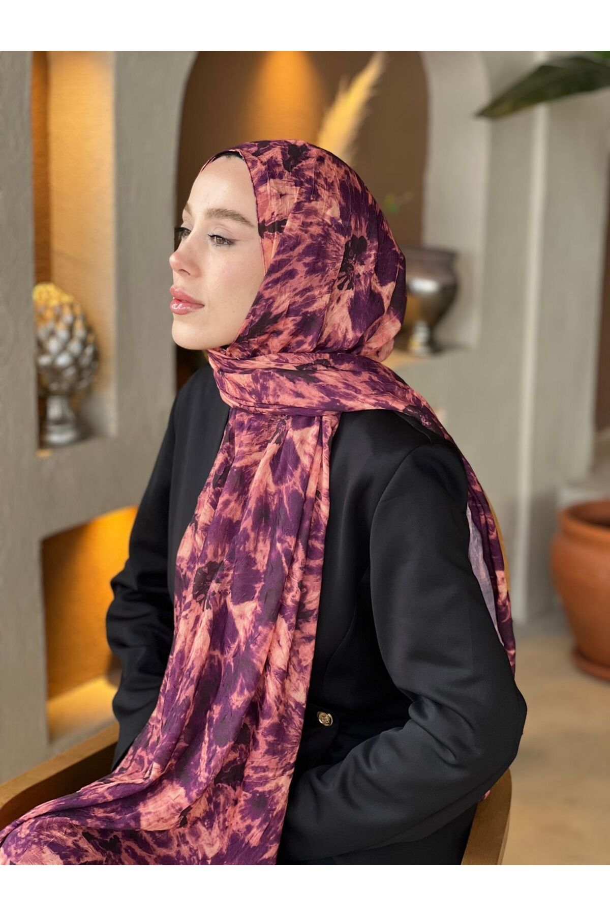 Modakaşmir-Loop Pattern Bamboo Shawl 3