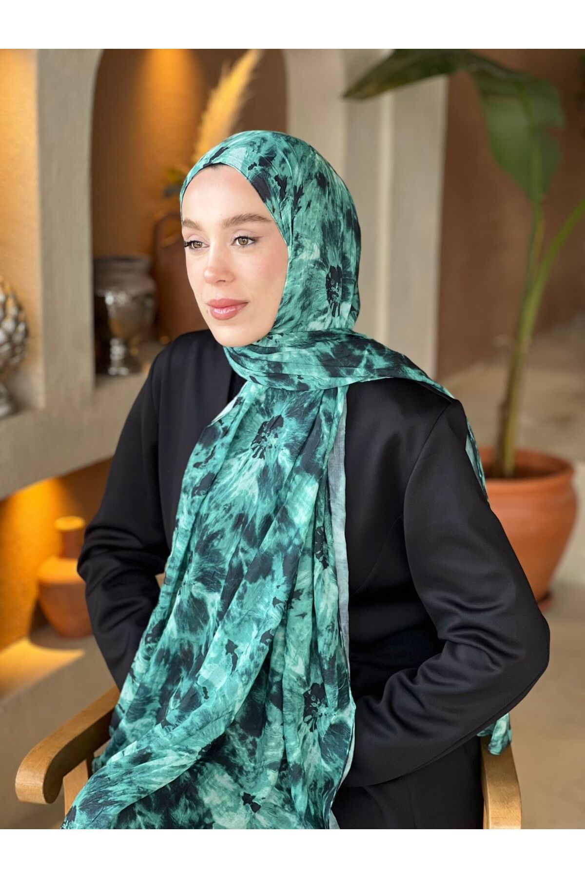 Modakaşmir-Loop Pattern Bamboo Shawl 3