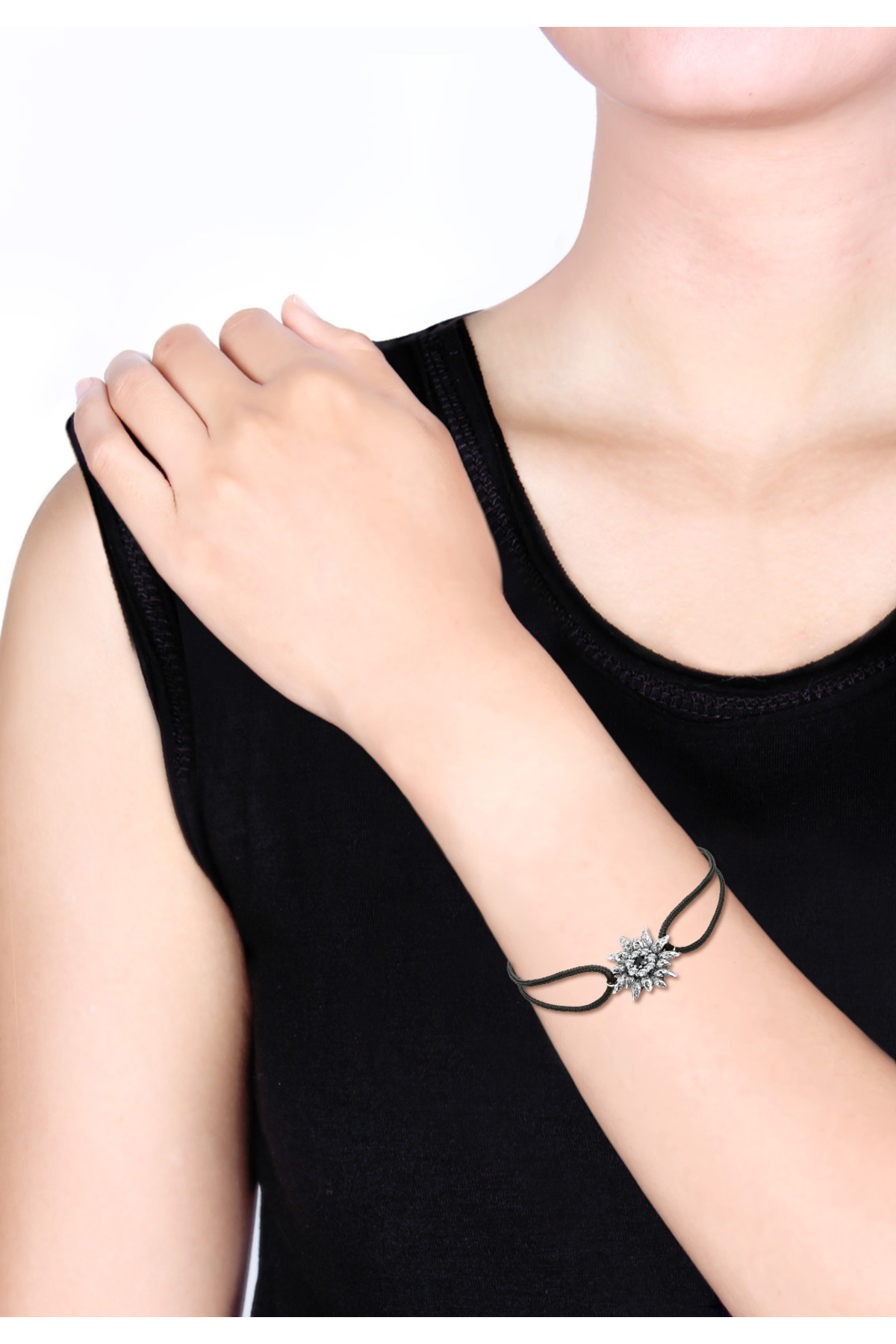 ELLI-Armband Damen Edelweiß Tracht mit Kristallen in 925 Sterling Silber 4