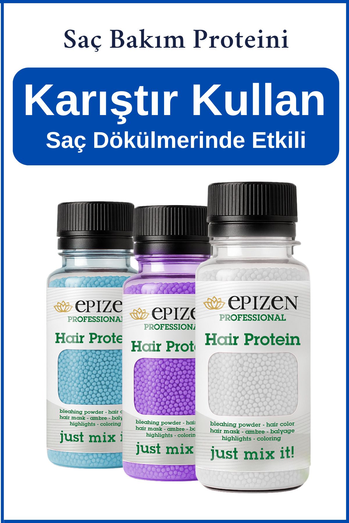 Karıştır Kullan - Saç Bakım Proteini Vitamin Destekli Onarıcı Ve Güçlendirici Etki 3x70gr