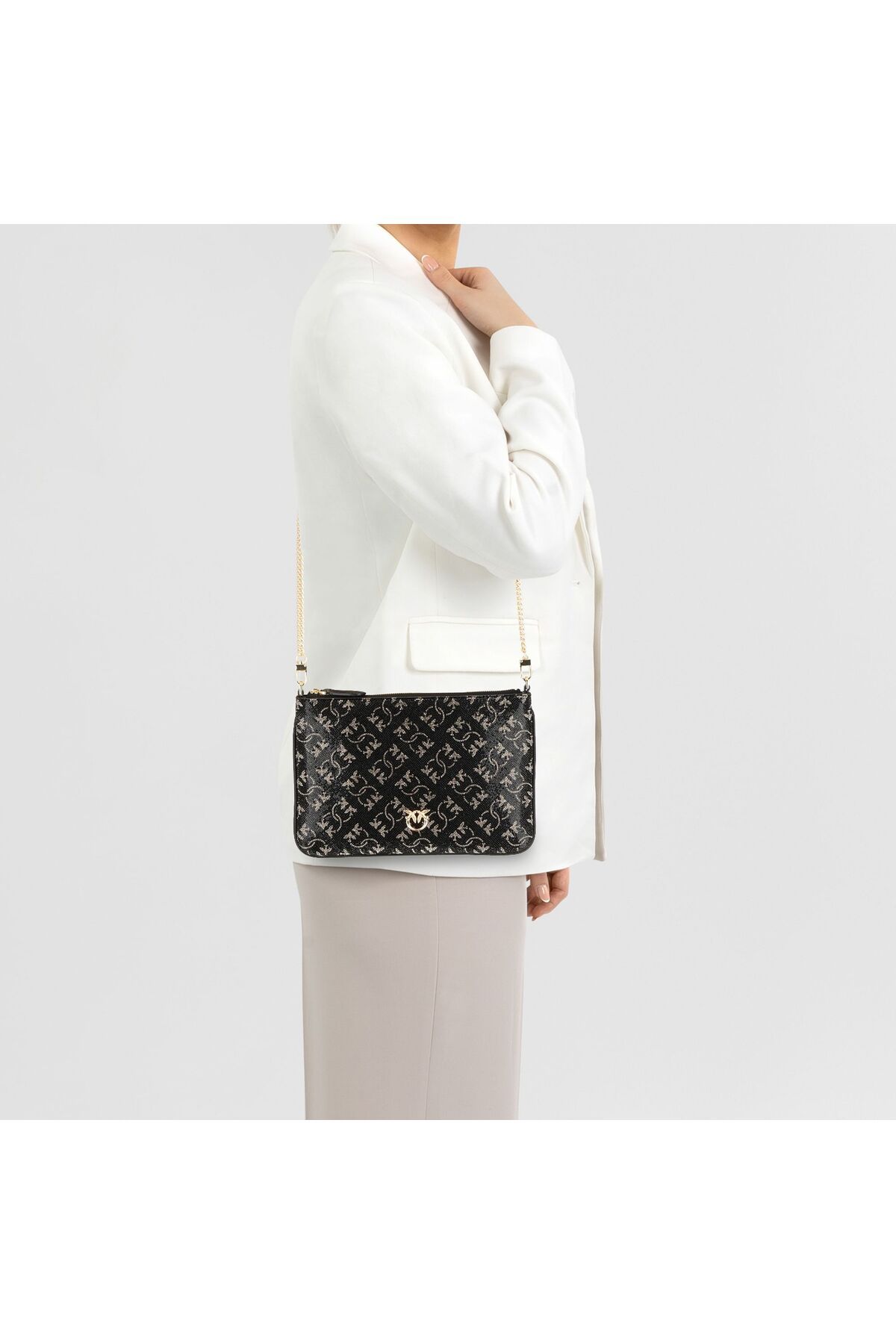 PİNKO-Flat Classic Clutch Tasche Leder 25 Cm 6