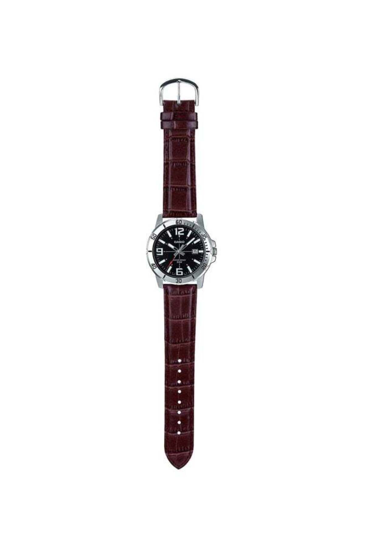 Casio-Enticer Men's Water Resistant Analog Watch, MTP-VD01L-1BVUDF - 49 mm - Brown 2