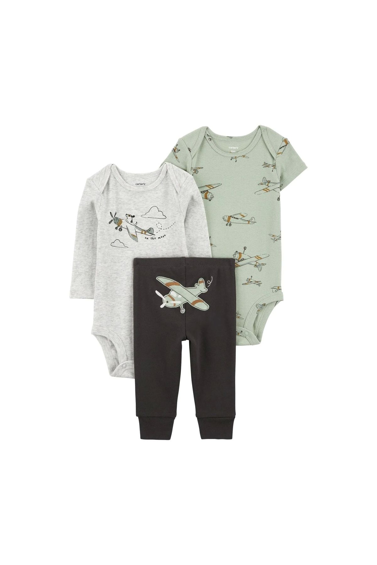 Marsilyan Erkek Bebek Body Pantolon Set 3'lü Paket 1R035210 Renkli