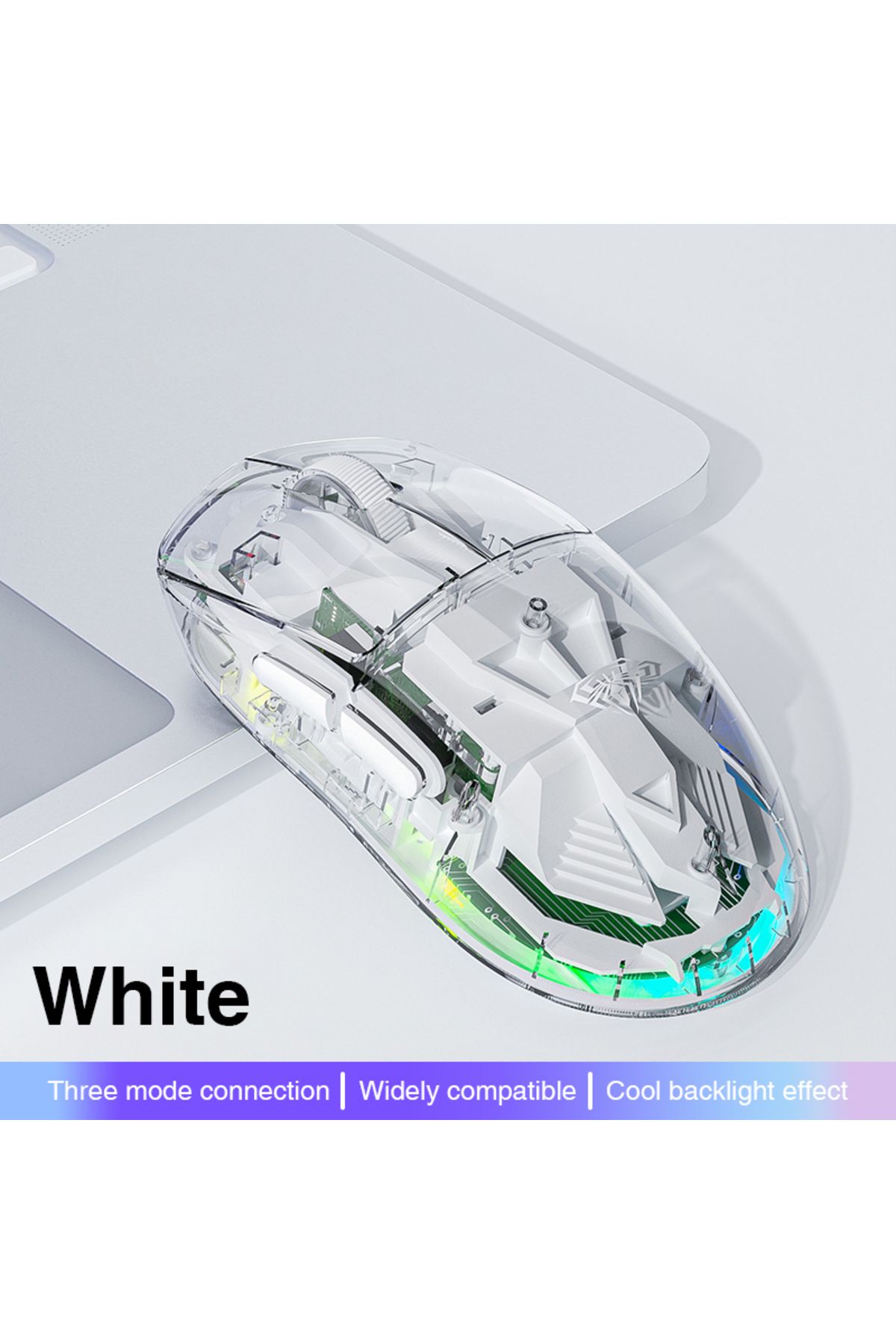 Choice-White AULA SC660 Wireless Mouse Bluetooth Gaming Mouse 10000DPI Optical Sensor Macro Programmable Er 1