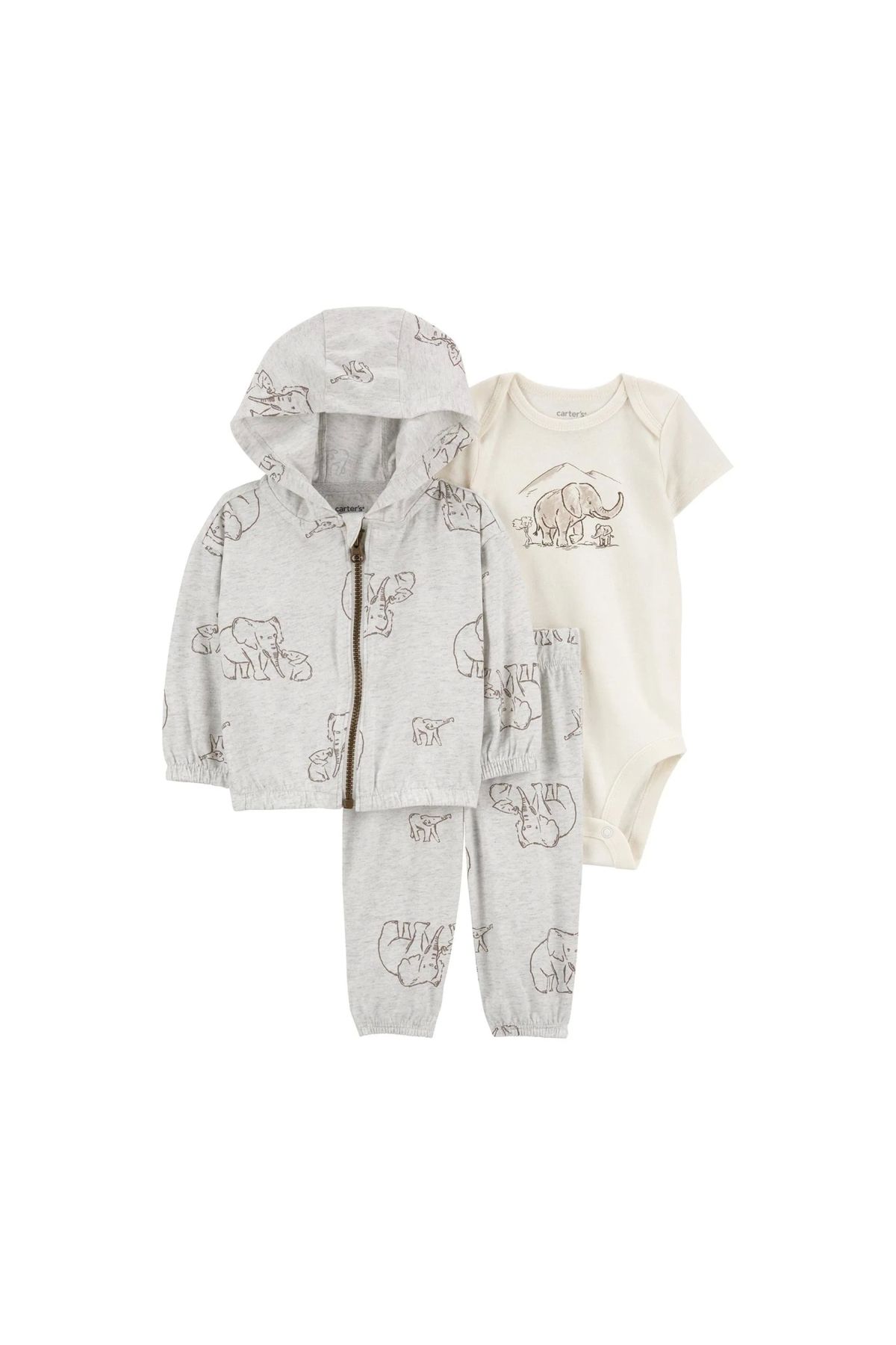 Marsilyan Layette Bebek 3'lü Hırkalı Set 1R041610 Gri