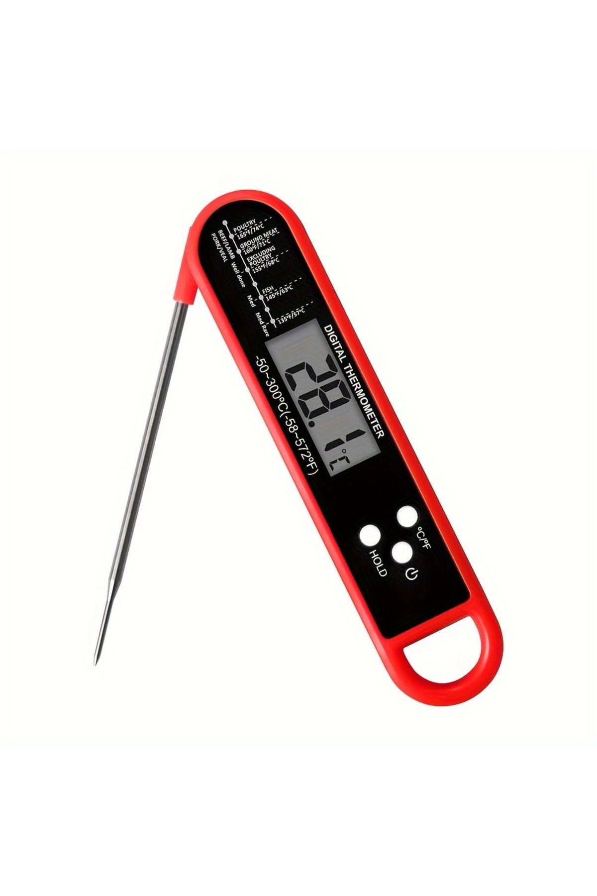 Choice-Red Professional Meat Thermometer Digital, Instant Read With High Accuracy Waterproof & Backlit For 1