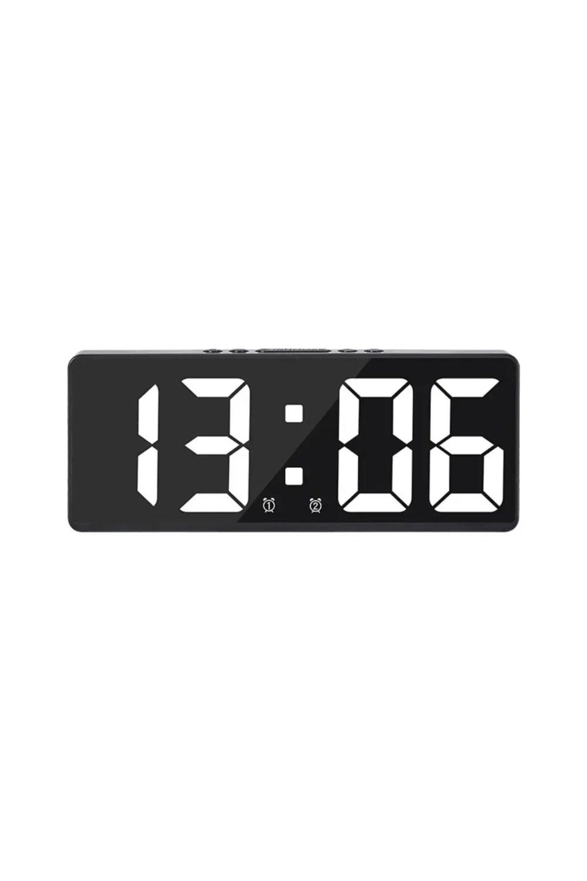 Choice-white Multifunctional LED Number Clock Color Nightlight Temperature Calendar Alarm Large Digital Ele 1