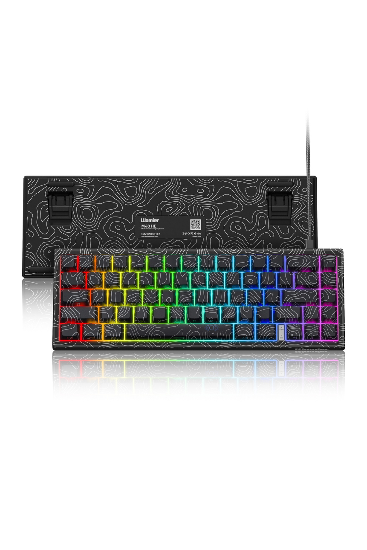womier-Magnetic Switches black WOMIER M68 HE V2 Rapid Trigger Gaming Keyboard,65% Wired Mechanical Keyboard 1