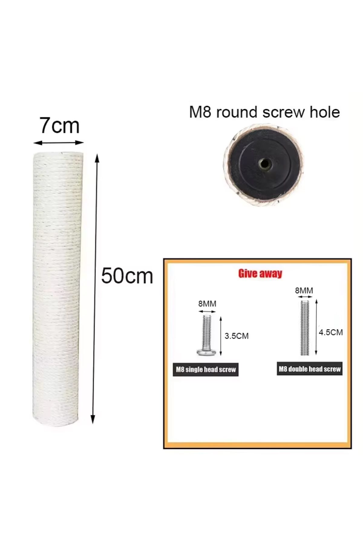 Choice-1 piece 50x7cm Pet Cat Scratching Post for Cat Tree DIY Cat Climbing Frame Replacement Post Kitten T 1