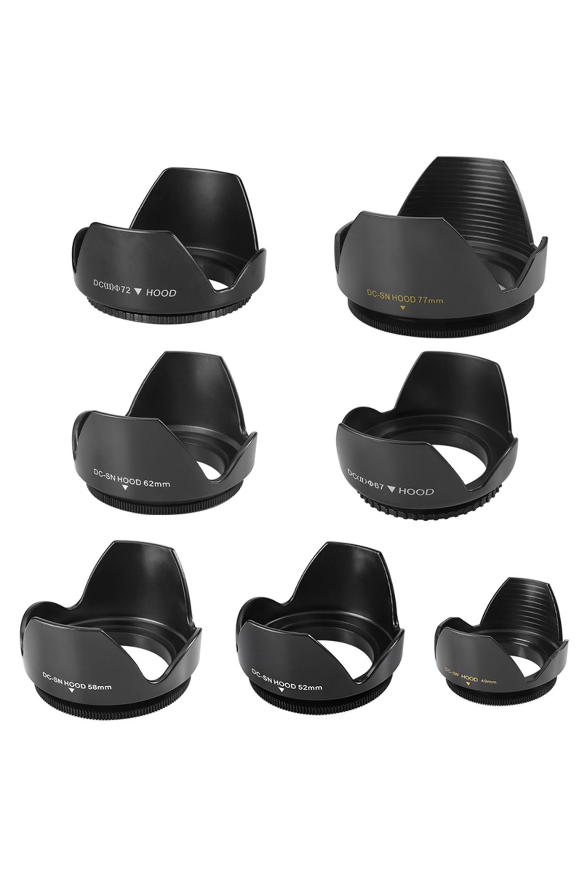 HONGDAK-55mm 52mm 55mm 58mm 62mm 72mm 82mm Screwed Flower Petal Lens Hood Lens Hood for Canon Nikon Sony Oly 5