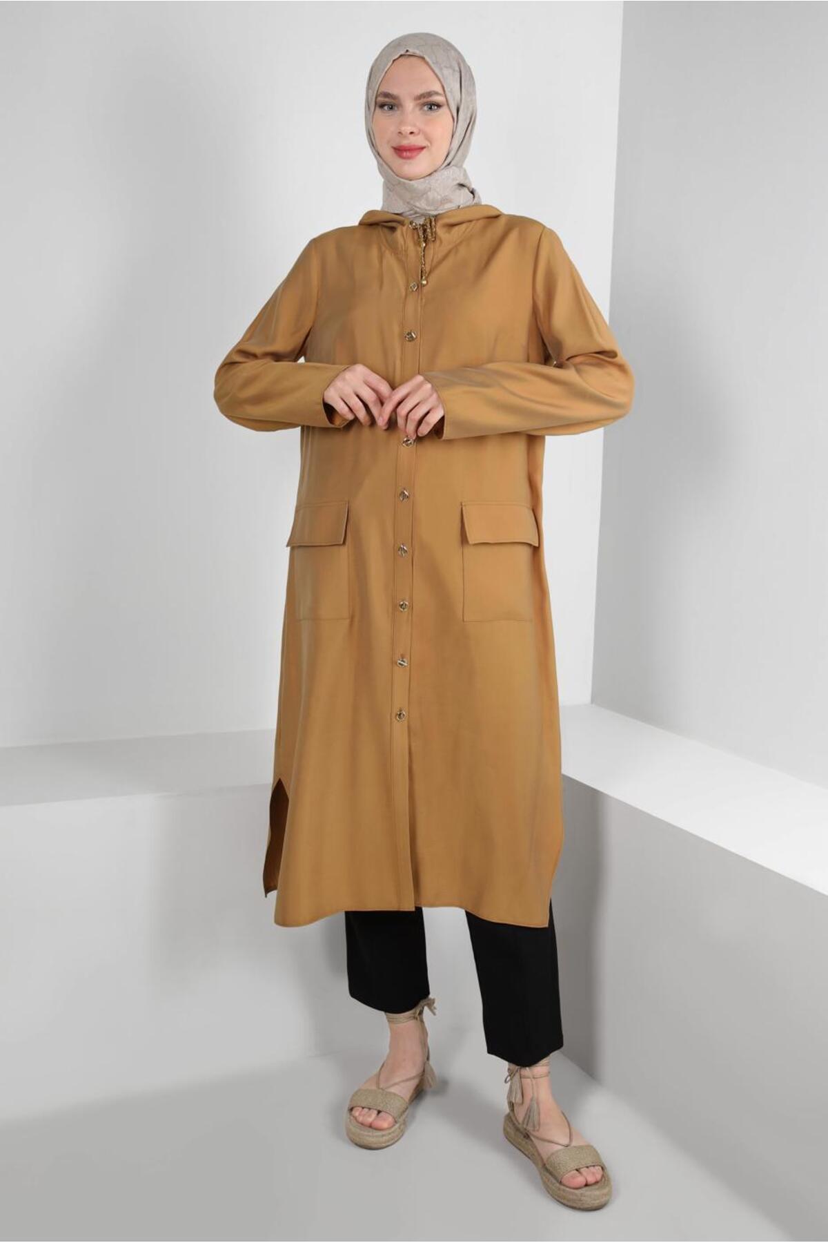 Alvina-BUTTONED TUNIC WITH HOODED BUTTON 43814 2