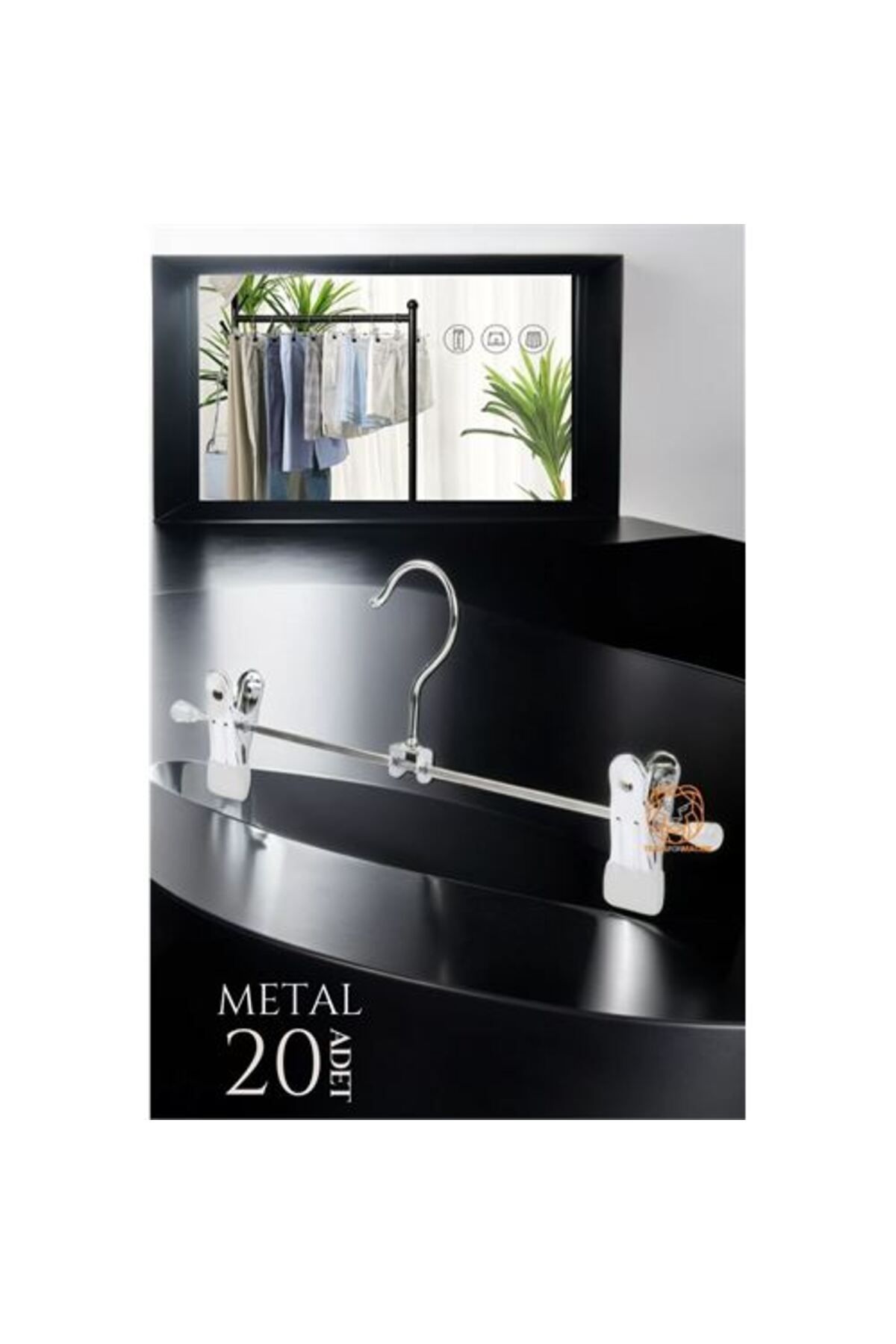 ModaCar HVT® Etek Pantolon Metal Askı 20 Adet