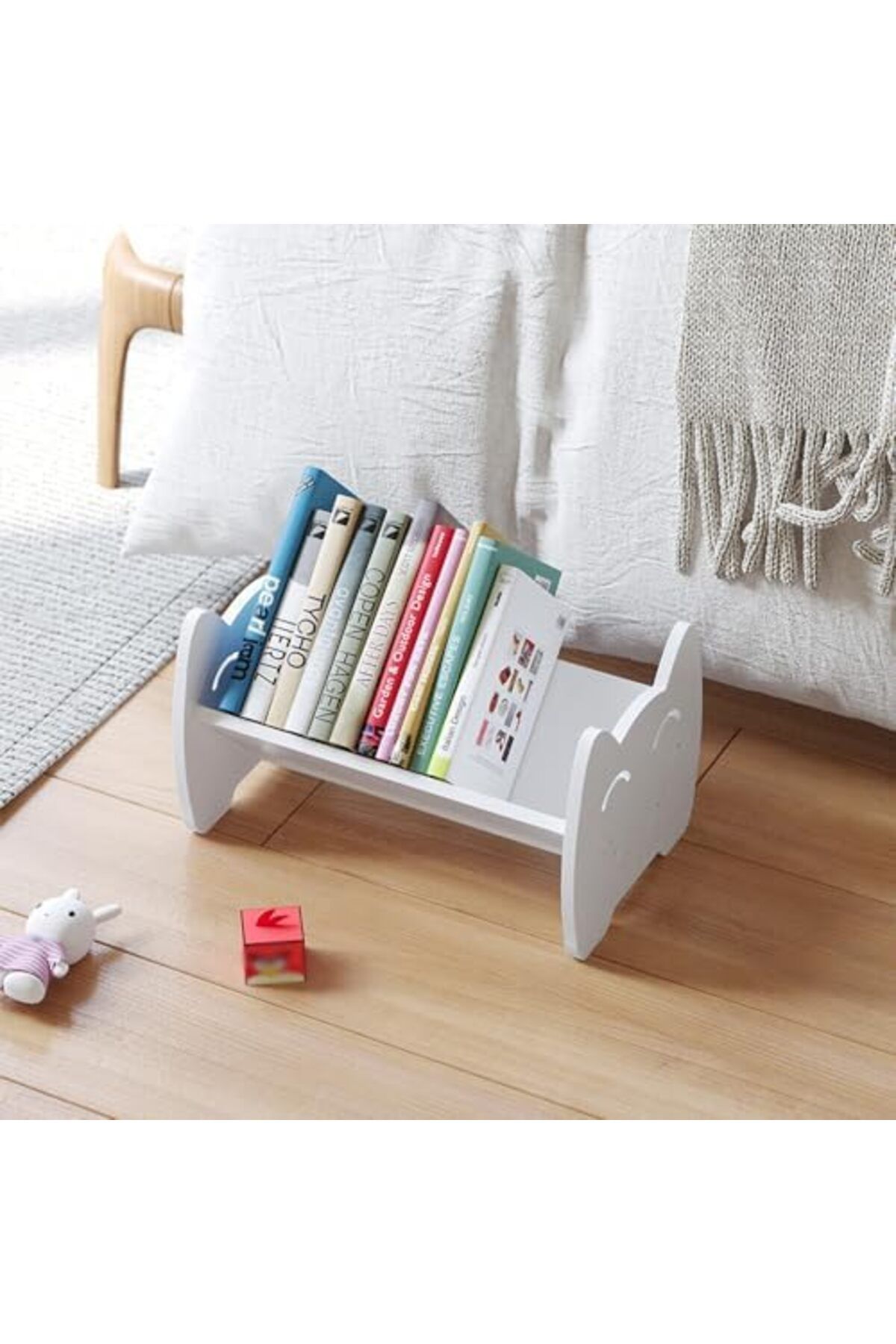 Generic-White Pvc Desktop Bookshelf For Kids – Small Book Display And Storage Rack For Children’s Room 7