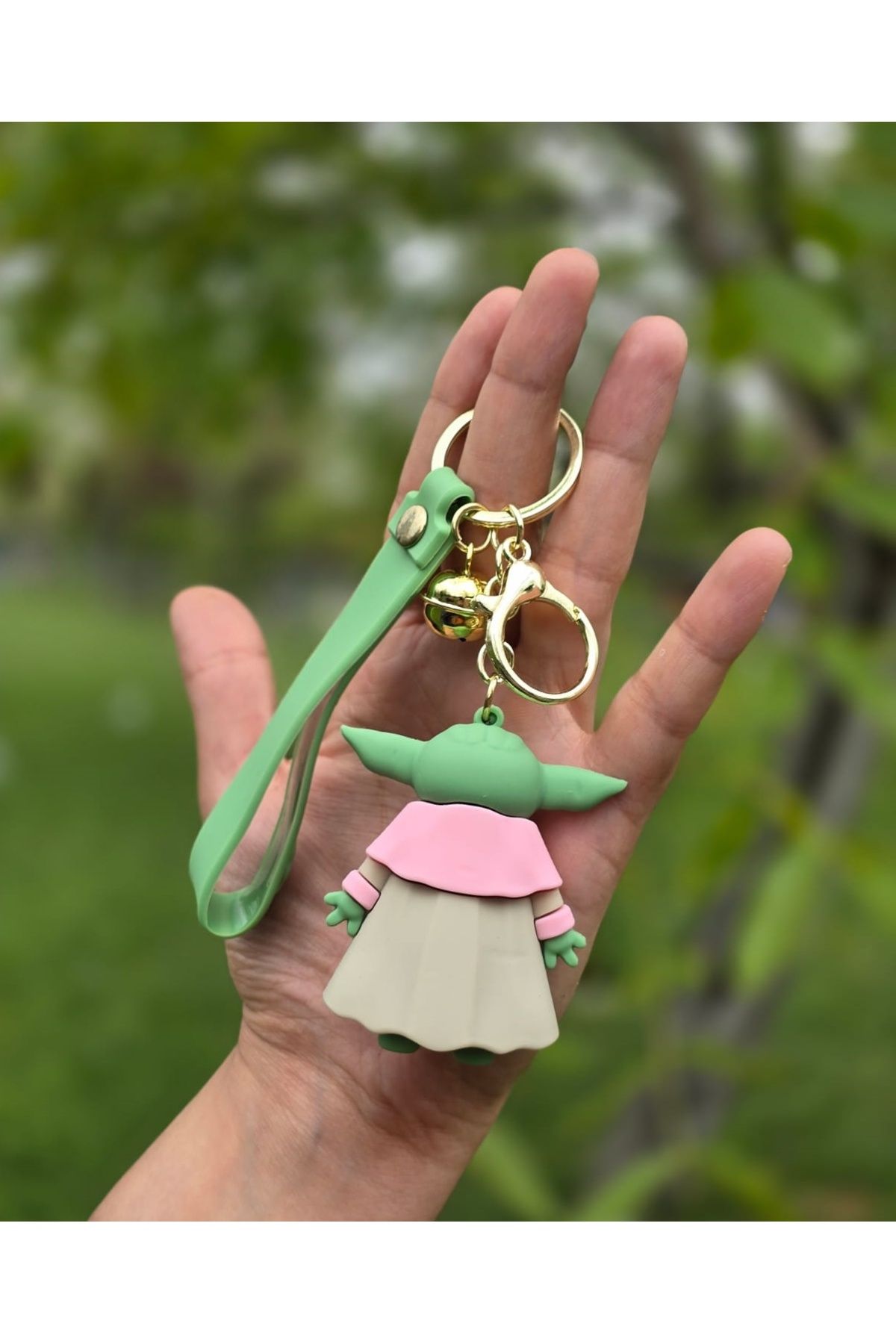 MODAM DENSTINY-Üks Large Size Baby Yoda Characters Silicone Keychain and Bag Accessory 2