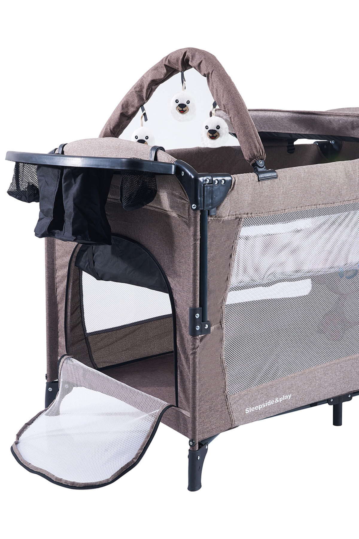 Hoffie Sleep Side Play Anne Yanı Park Yatak Sallanır Cibinlikli Oyun Parkı Beşik 70X110 Cm +Yataklı fotoğrafı 6 (önizleme)