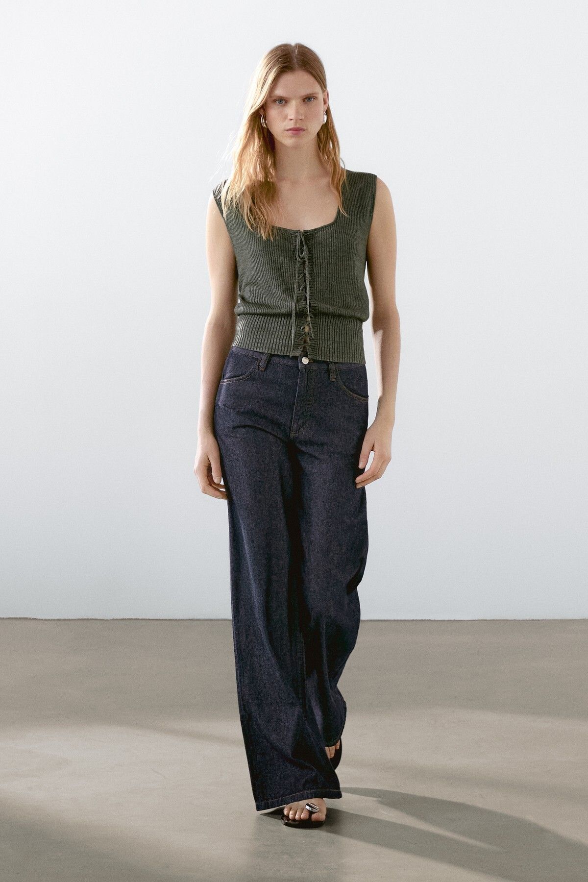 Massimo Dutti Keten triko korse top