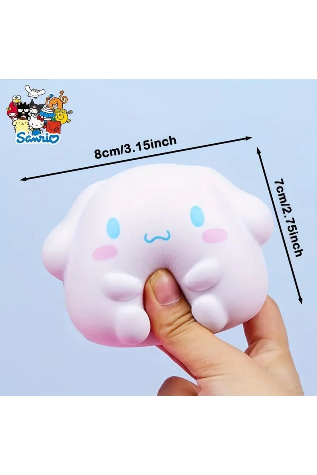zeynobella 1 Adet Sanrio Kuromi My Melody Cinnamoroll Stres Giderici Sevimli Sukuşi Oyuncak Çanta Süsü Aksesuar
