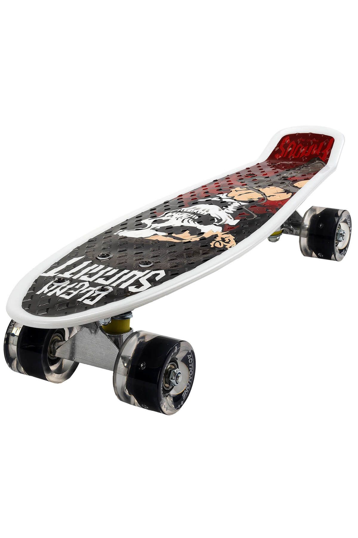 ACTION ONE-Skateboard Just Dare, 55x15cm, cu roti luminoase PU, ABEC-7, cadru aluminiu 3