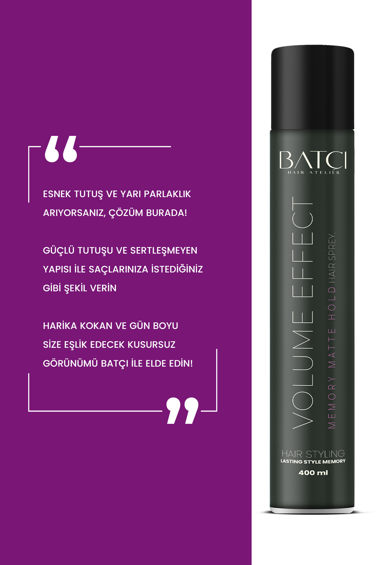 Memory Matte Hold Esnek Tutuşlu Saç Spreyi 400 ML | Doğal Görünüm, Ağırlaştırmaz, Uzun Süre Kalıcı — 8684808759135 — تصویر 5 از 6