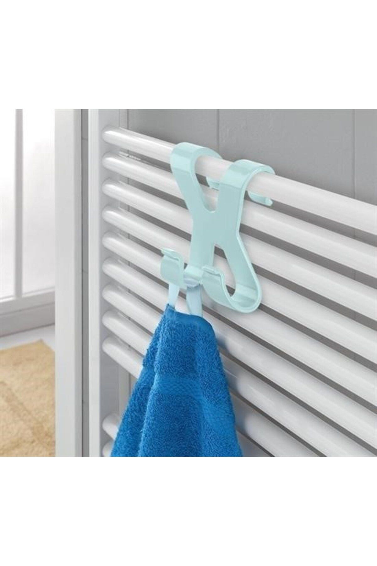 Home BUFFER® Hang it Pratik Kolay Taşımabilir Havlupan 2 Kancalı Banyo Askısı