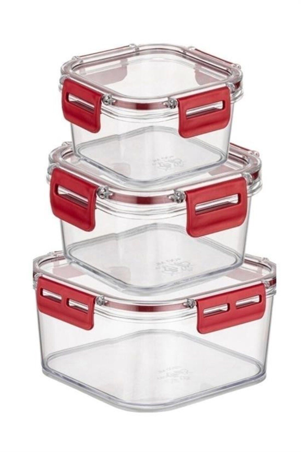 Tahtakale Toptancısı-BUFFER® 3-Piece Practical Silicone Seal Sturdy Stackable Storage Containers with Leak-Proof Lids 6
