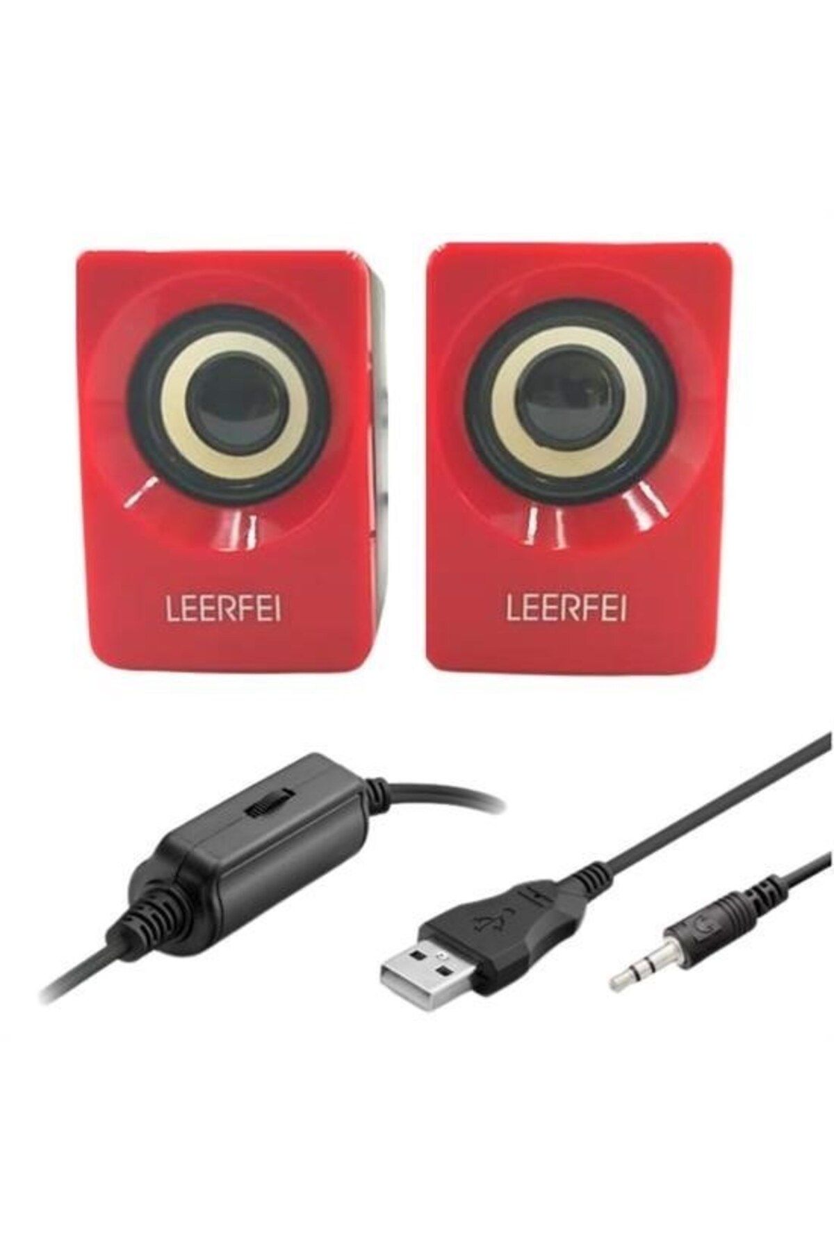 MBB ETİCARET BUFFER® N62 1+1 Multimedia USB ve Jacklı Mini Hoparlör Yüksek Stereo Ses Sistemi