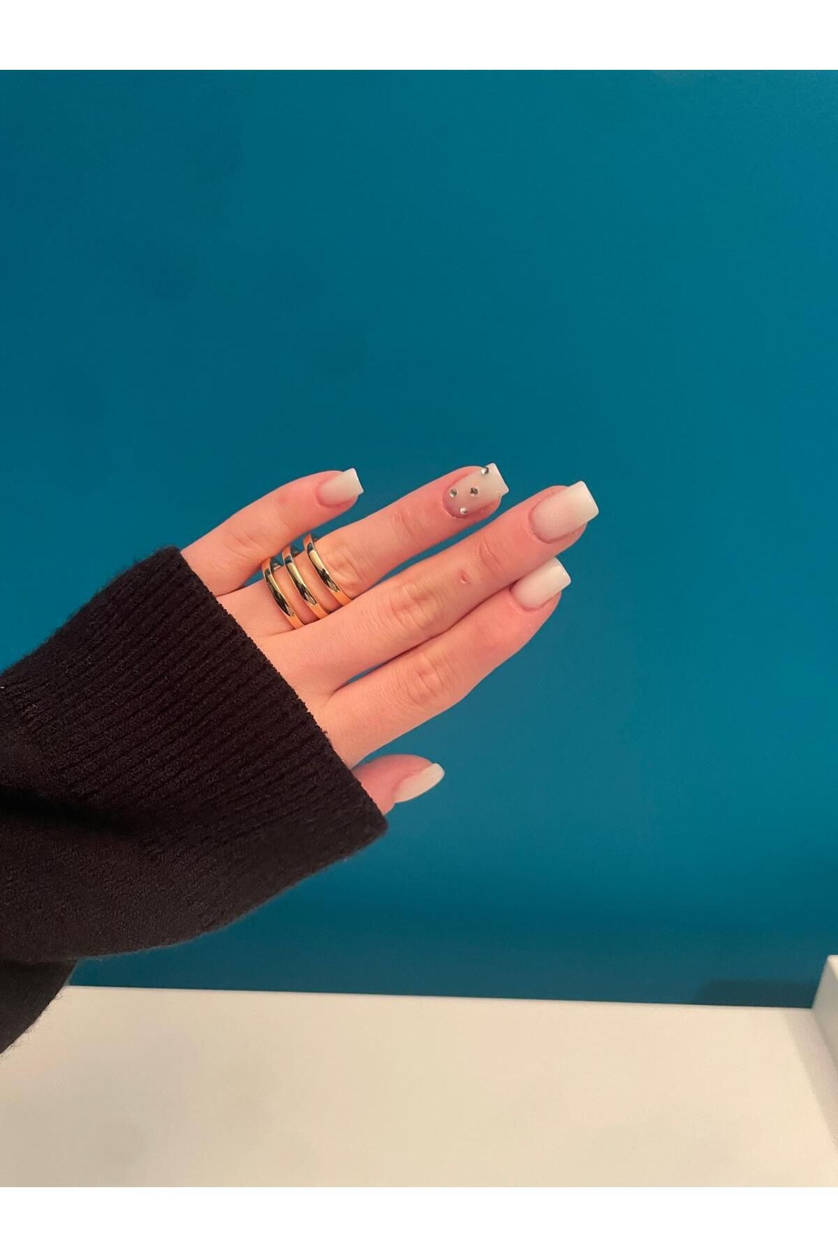 TRENDTAKI alyans yüzük modeli gold kaplama 0019