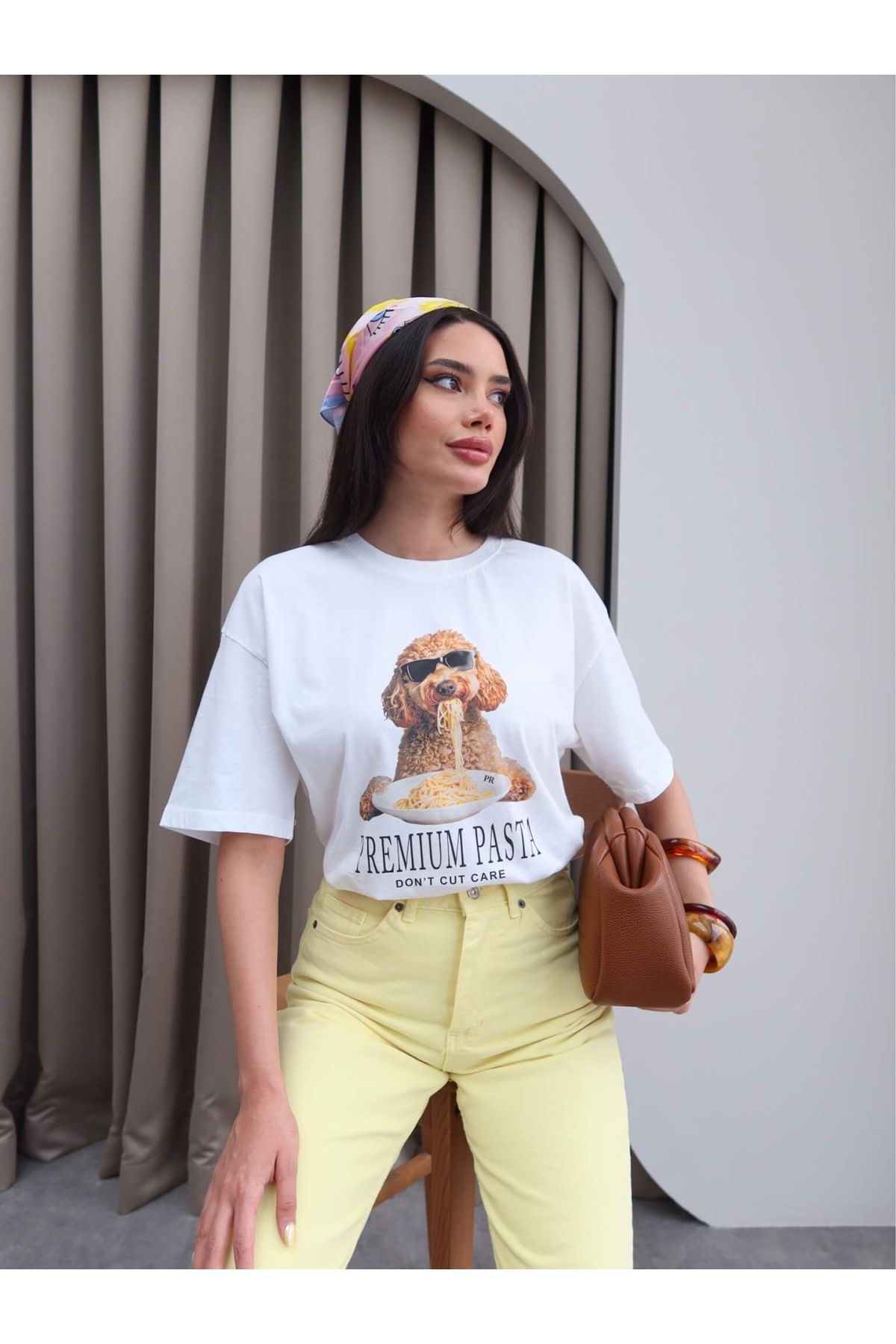 ESRAHELVACI Spagetti Baskılı T-Shirt