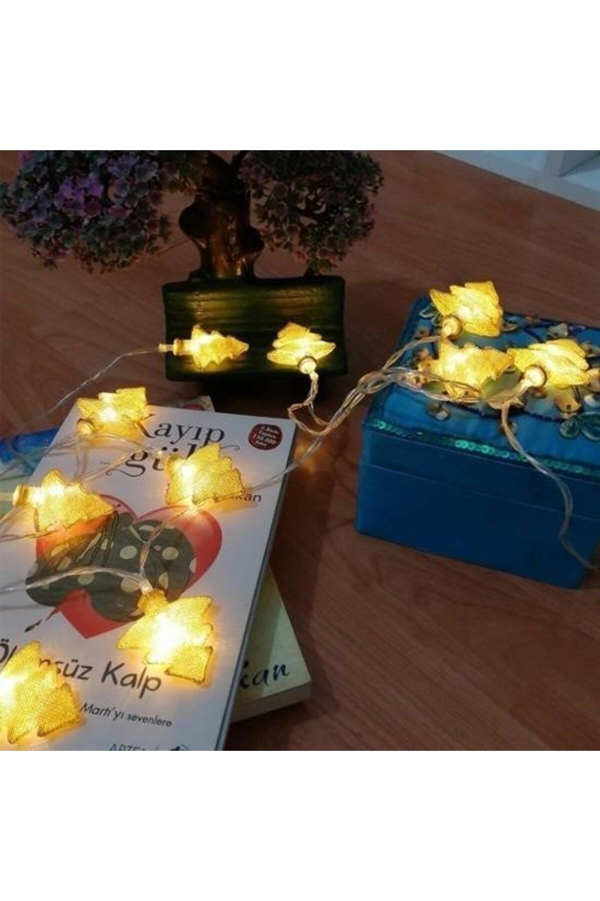 blueb ® Metal Örgülü Çam Ağacı Şeklinde Günışığı Şerit Led Işık Zinciri