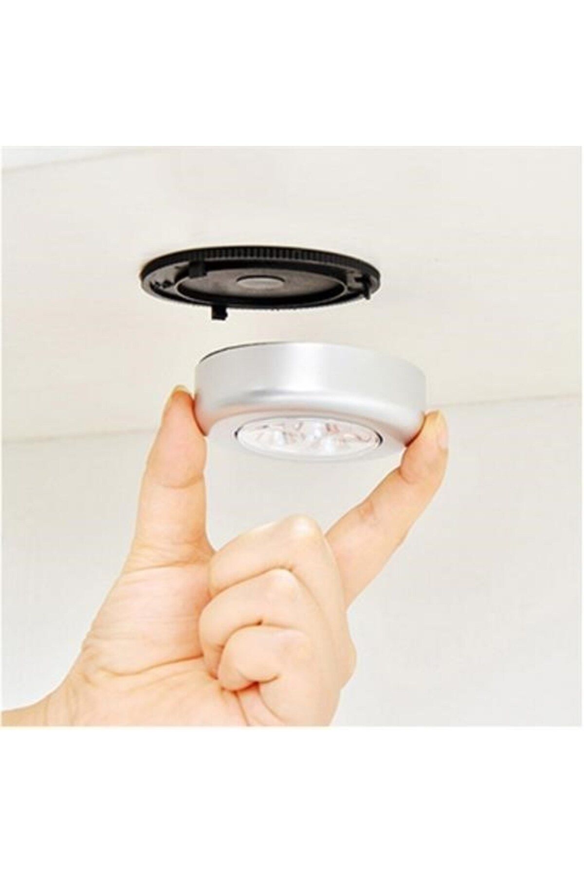 Home Kablosuz Spot Pilli Dokunmatik Led Lamba 3 Ledli Dolap Lambası