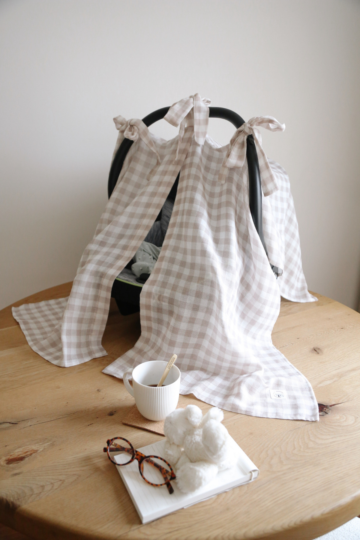 DOUBLE LAYER ECOSEDESEN ORGANIC MUSLIN STROLLER COVER