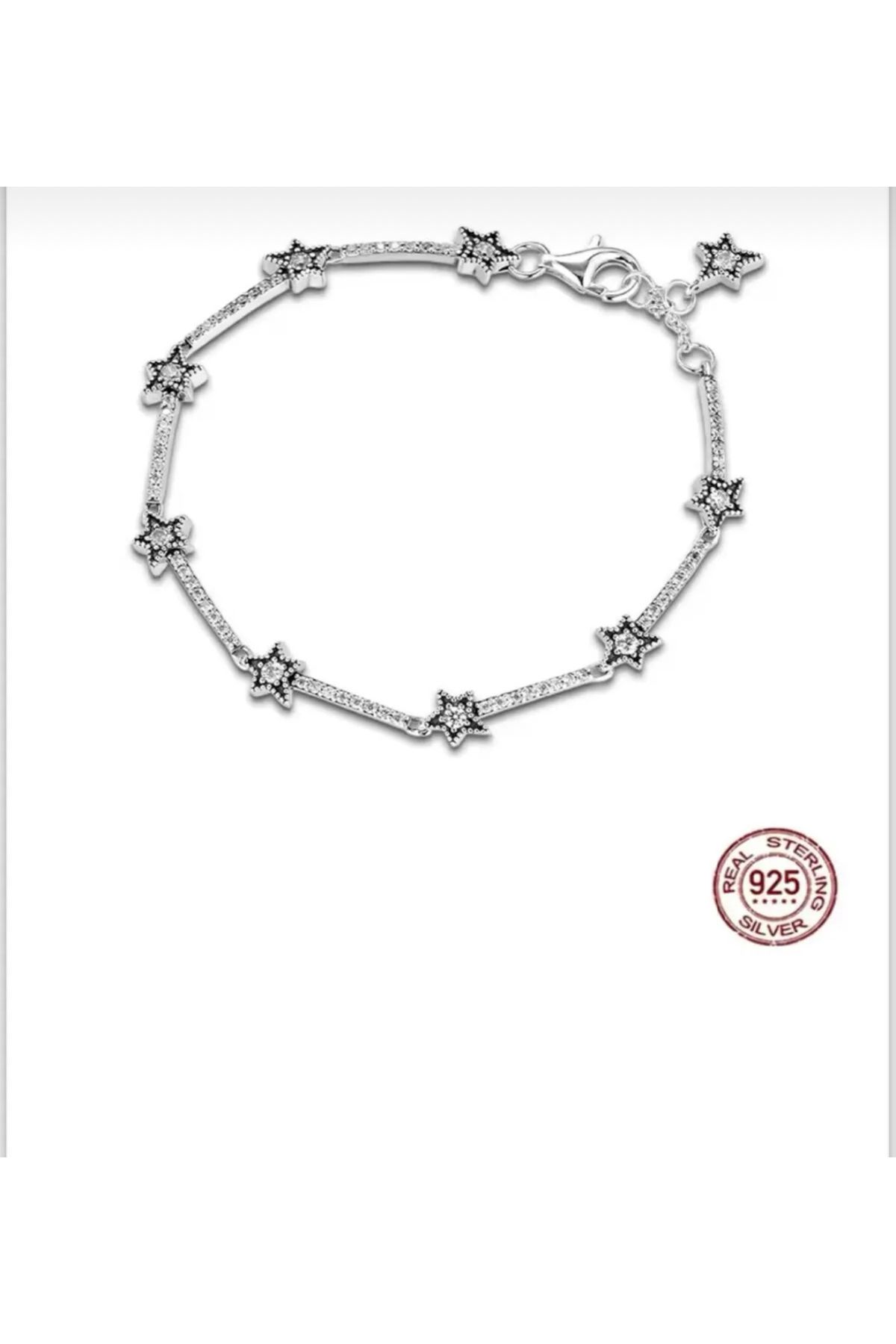 Charmer princesses 925 gümüş Yıldız Gümüş Bileklik Gökyüzü Gökyüzündeki Yıldız Bileklik 925 gümüş